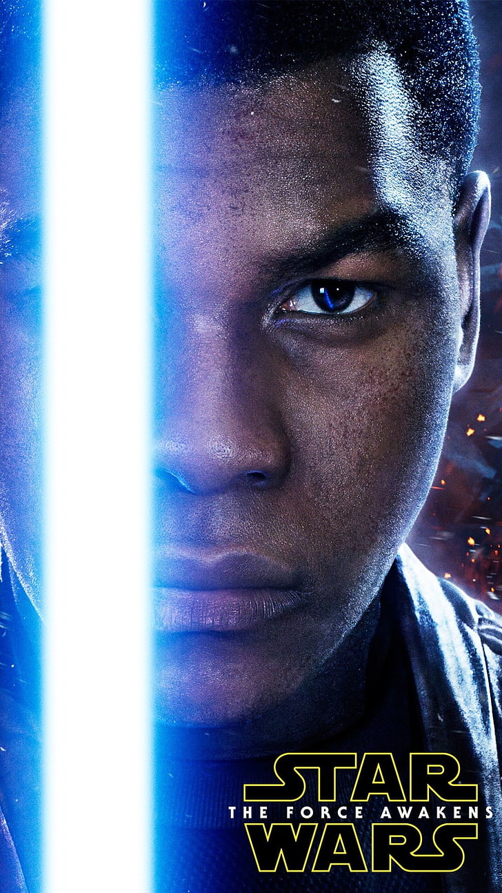 728x1294 HD wallpaper: John Boyega As Finn Star Wars Star Wars The Force Awakens poster