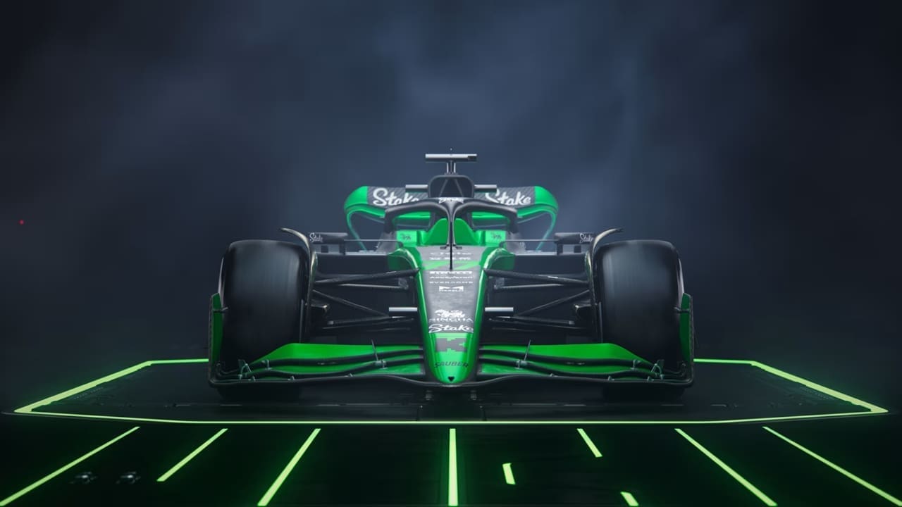 1280x720 Kick and Stake reveal their lumo green C44 for the F1 2024 season