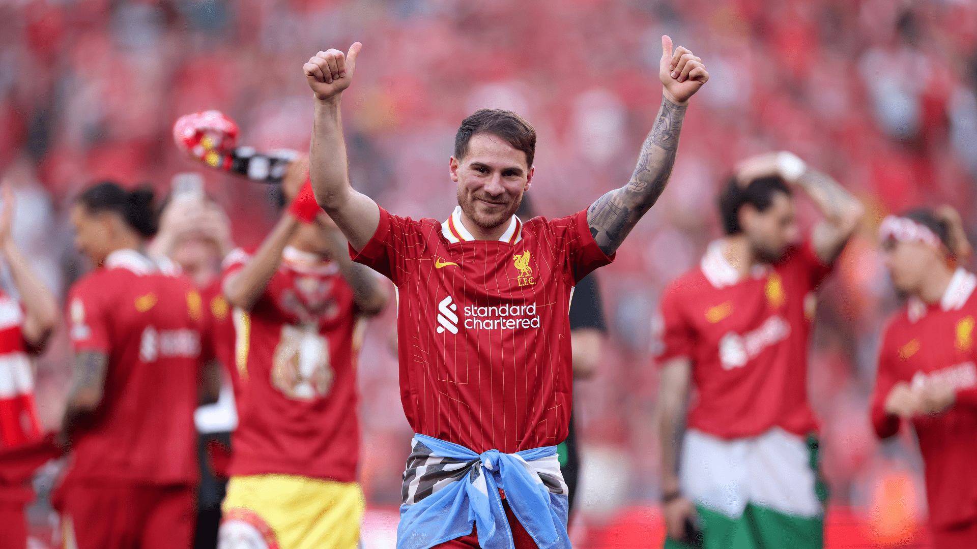 1920x1080 SportyTV. Premier League title win a 'dream come true' for Liverpool's Mac Allister