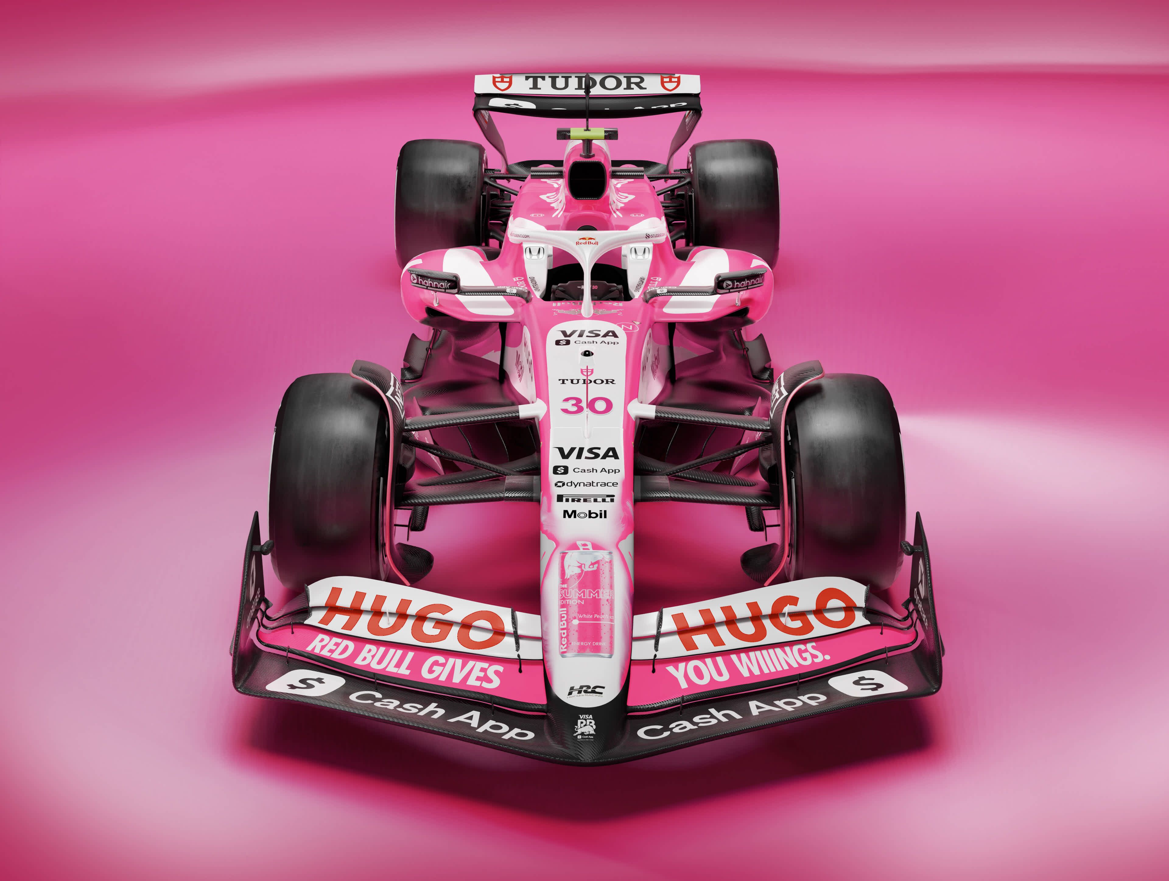3840x2895 Racing Bulls reveal flashy pink livery for Miami Grand Prix
