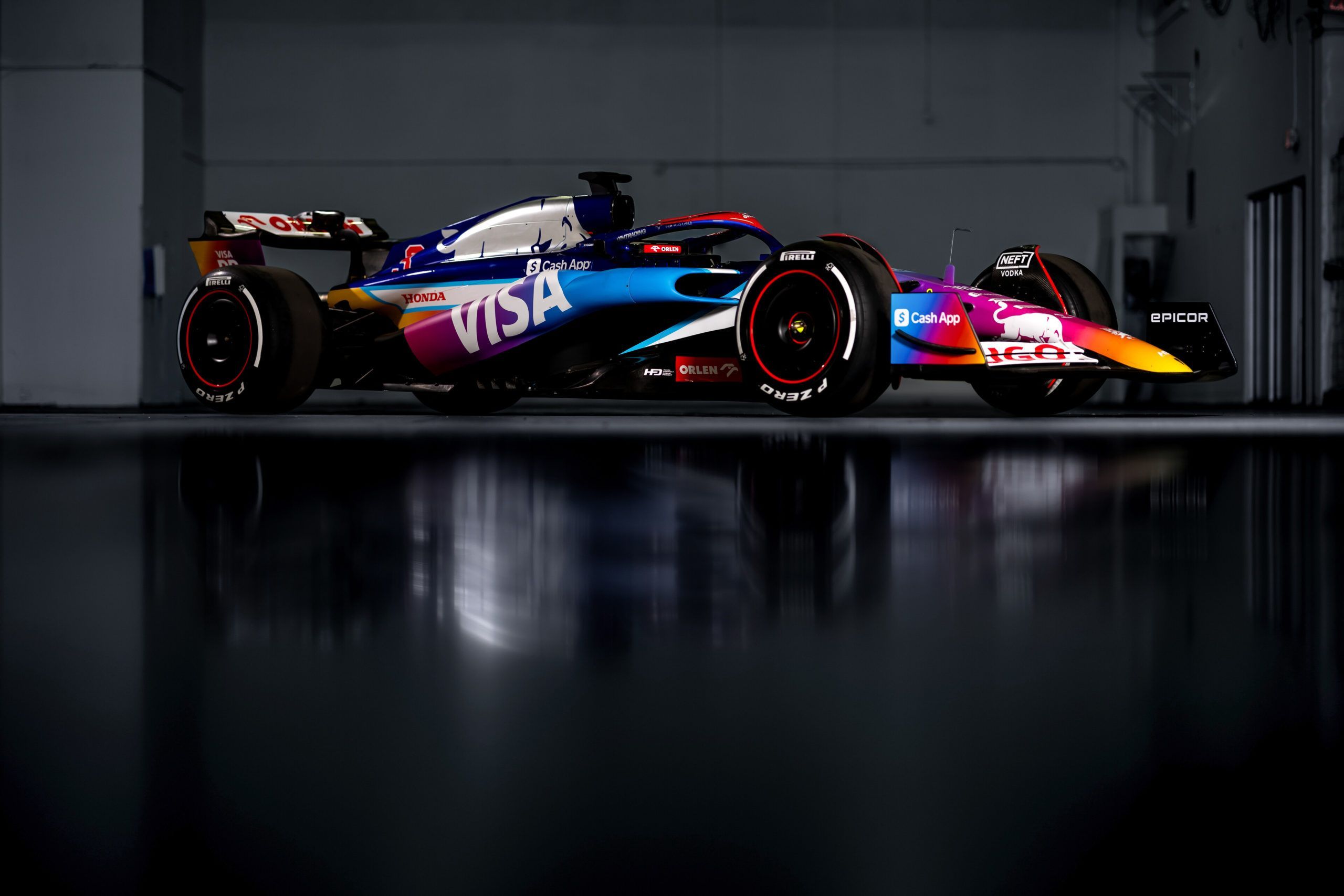 2560x1707 Visa Cash App RB unveils 'Chameleon Card' F1 livery for Miami GP