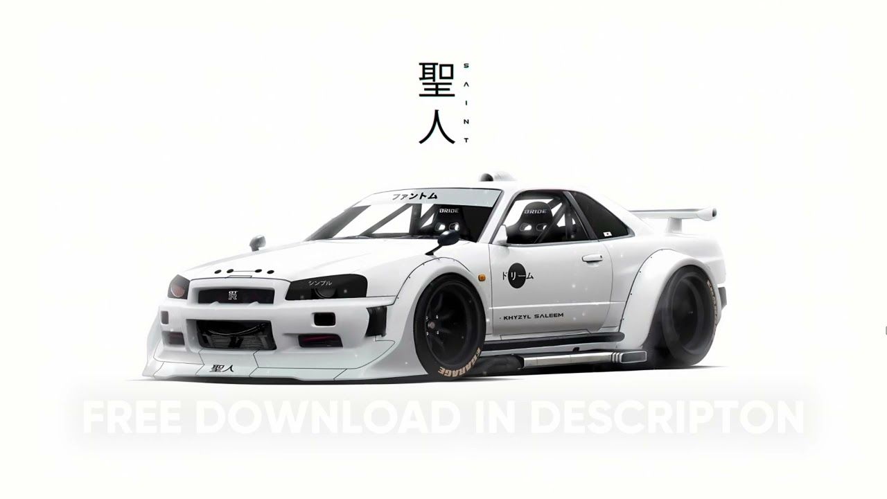 1280x720 White GTR R34