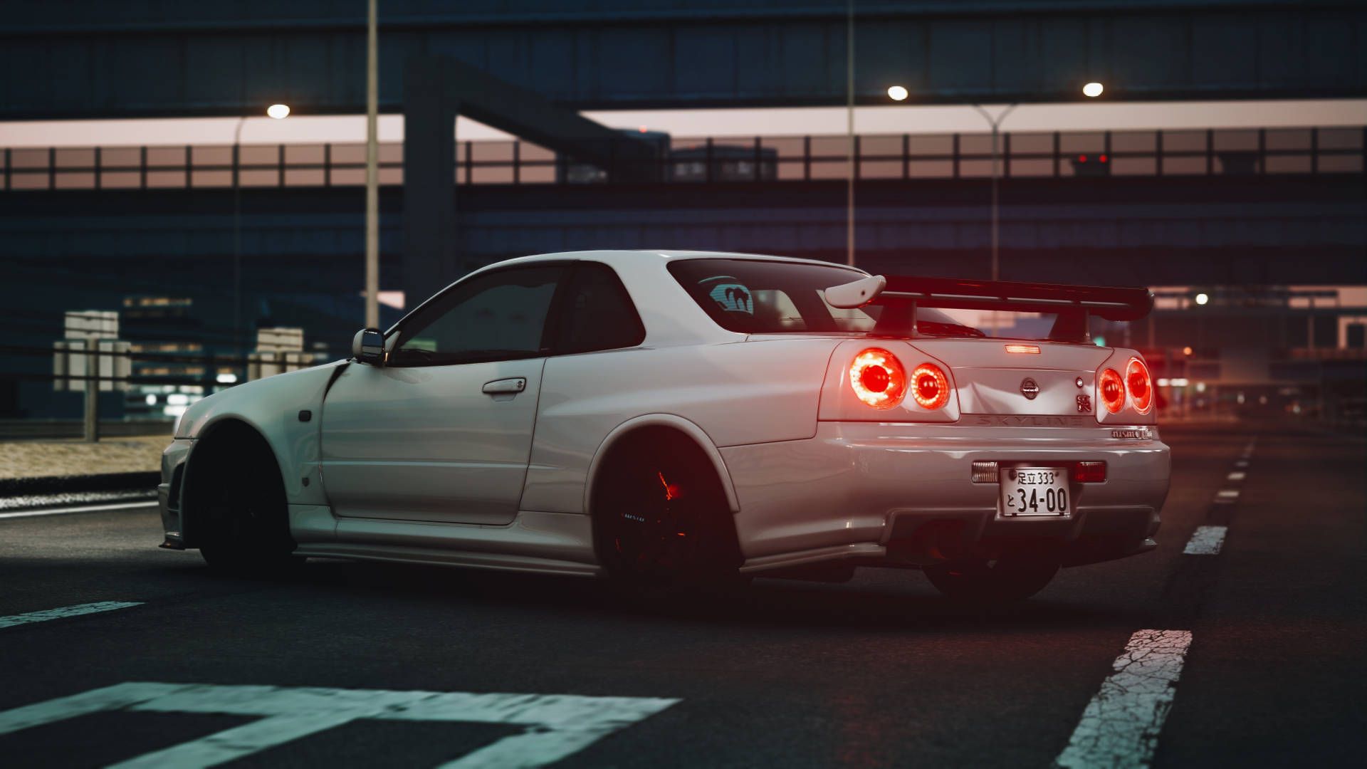 1920x1080 Download White Skyline Gtr Car Wallpaper