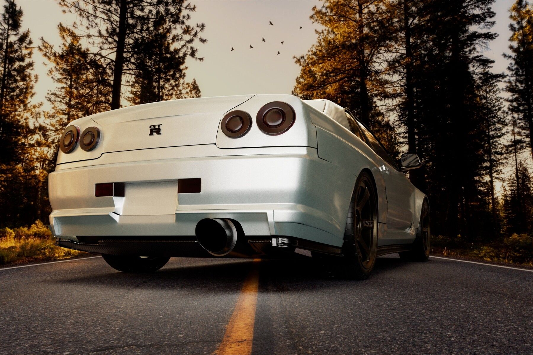 1800x1200 Nissan Skyline GTR R34