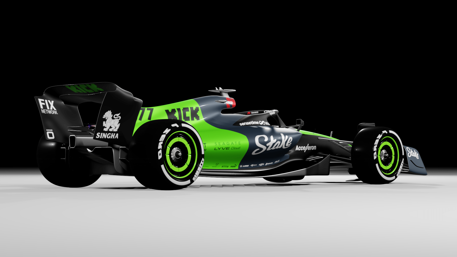 1920x1080 I tried to design a possible Stake F1 Team Kick Sauber livery