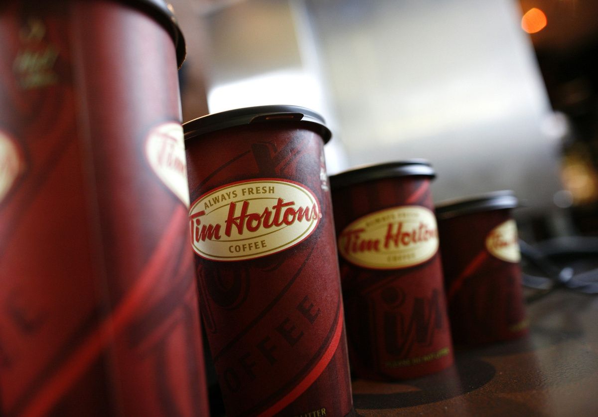 1200x837 File photo of a row of Tim Hortons coffee cups for customers at Penn Station in New York Jumeirah Guides