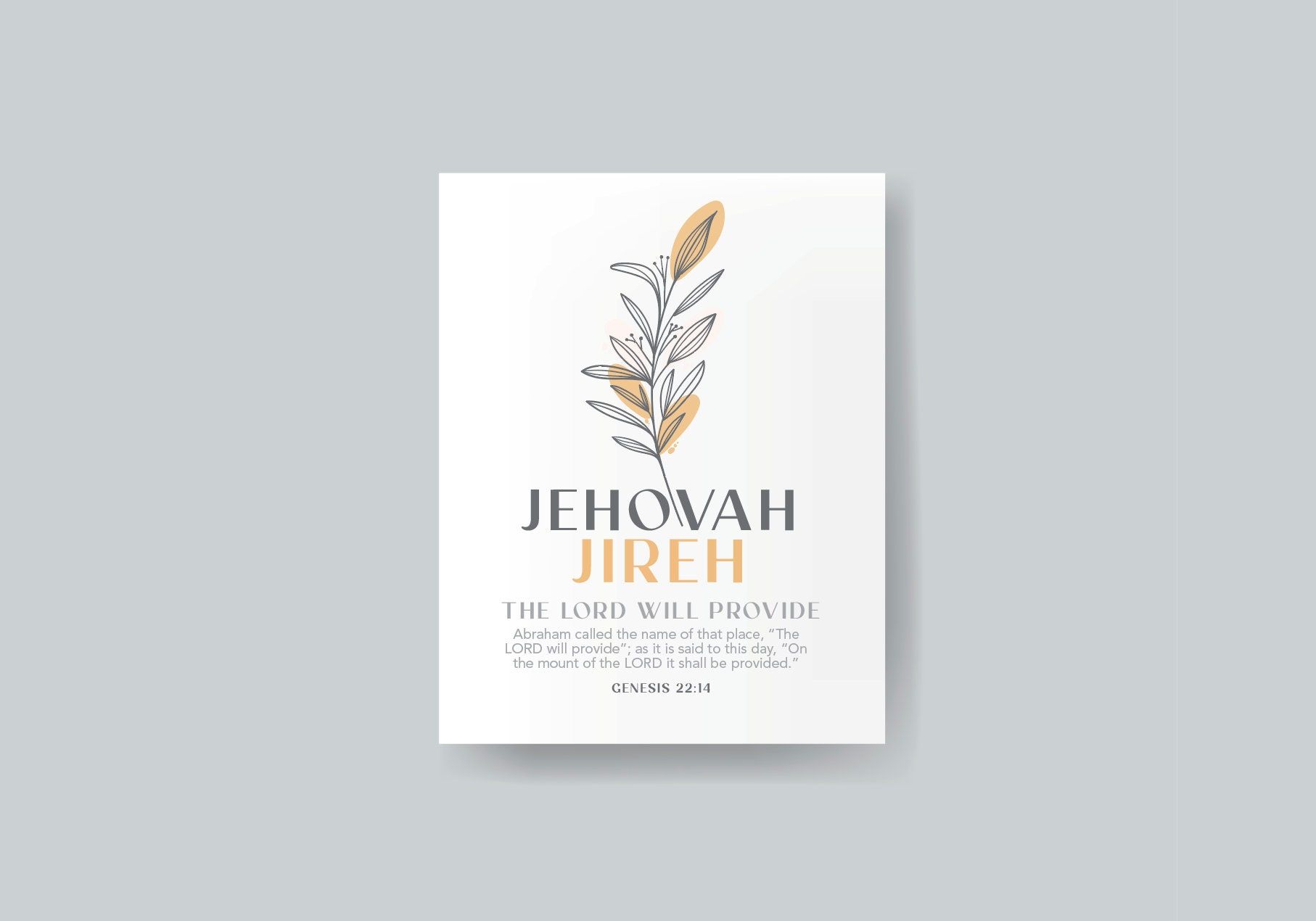 1814x1270 Jireh. Jehovah Jireh Christian Wall Art. Genesis 22:14 Inspired Decor Professional Prints