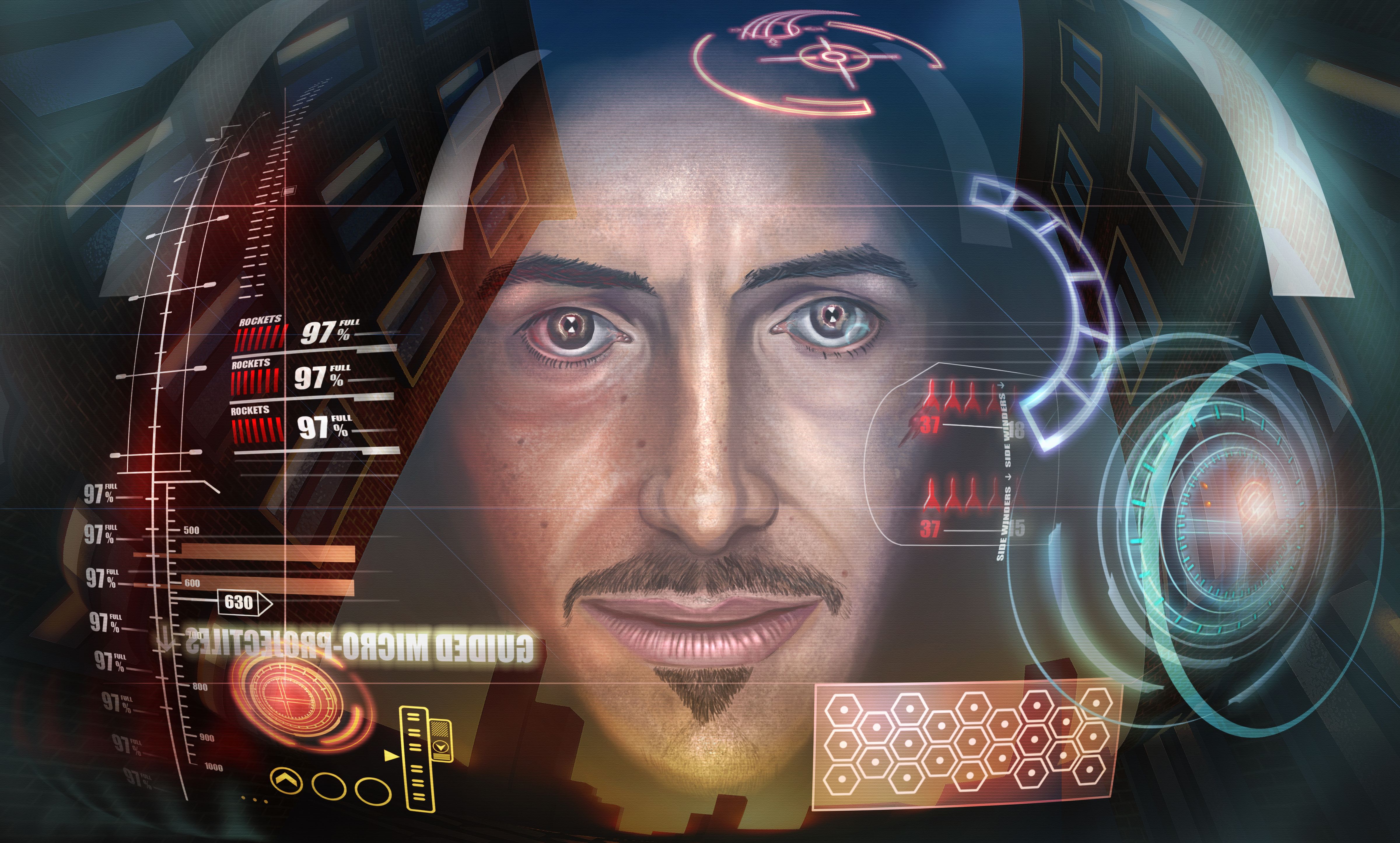 4800x2892 Wallpaper face, iron man, Iron Man, Tony Stark for mobile and desktop, section фильмы, resolution 4800x2892