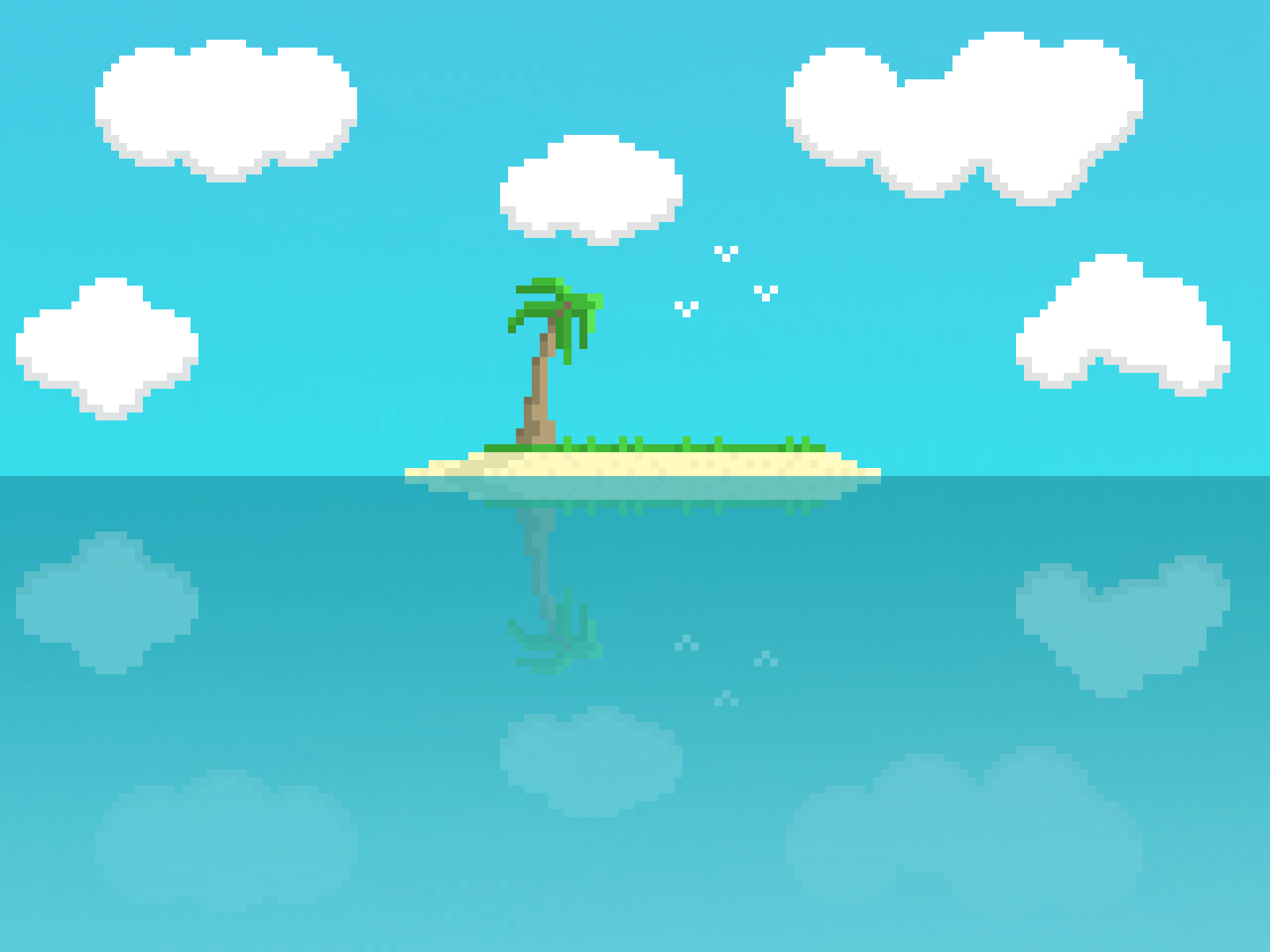 1600x1200 Island [Pixel Art] by PixelChickken on Dribbble