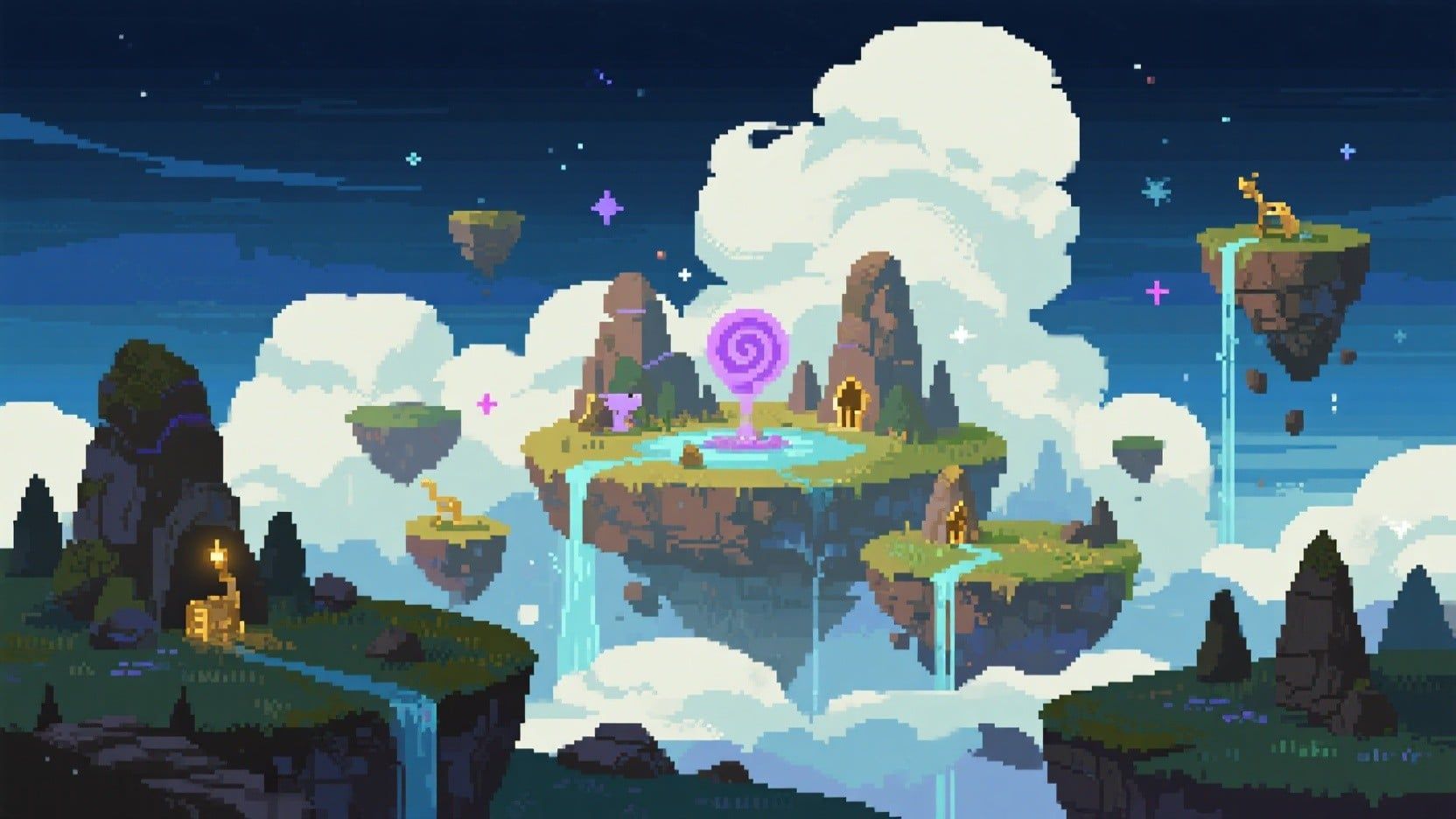1664x936 Free Floating Dream Archipelago Image, Islands, Floating