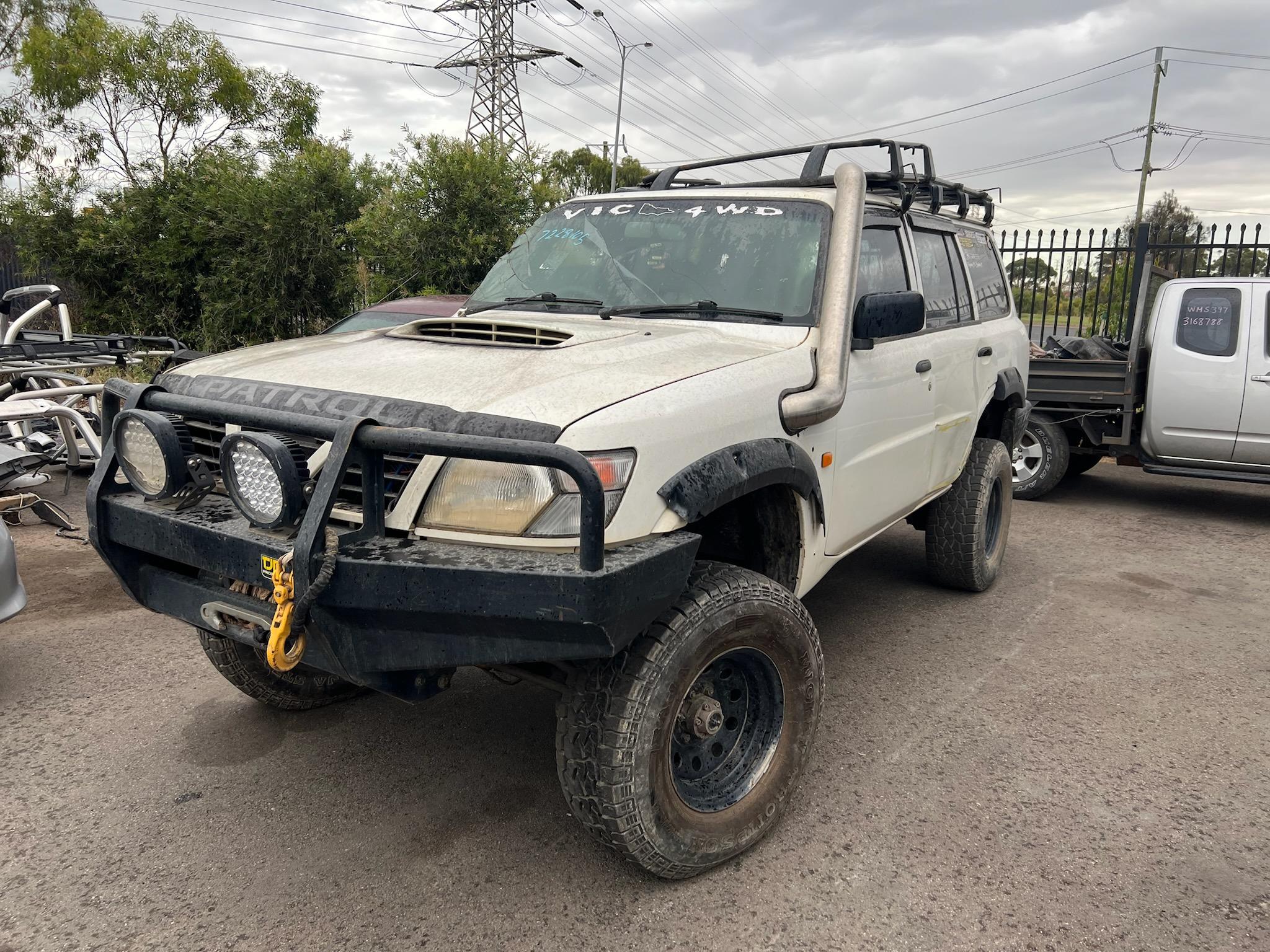 2048x1536 NISSAN PATROL Y61 GU WAGON RD28 DIESEL WHITE 1998 WRECKING