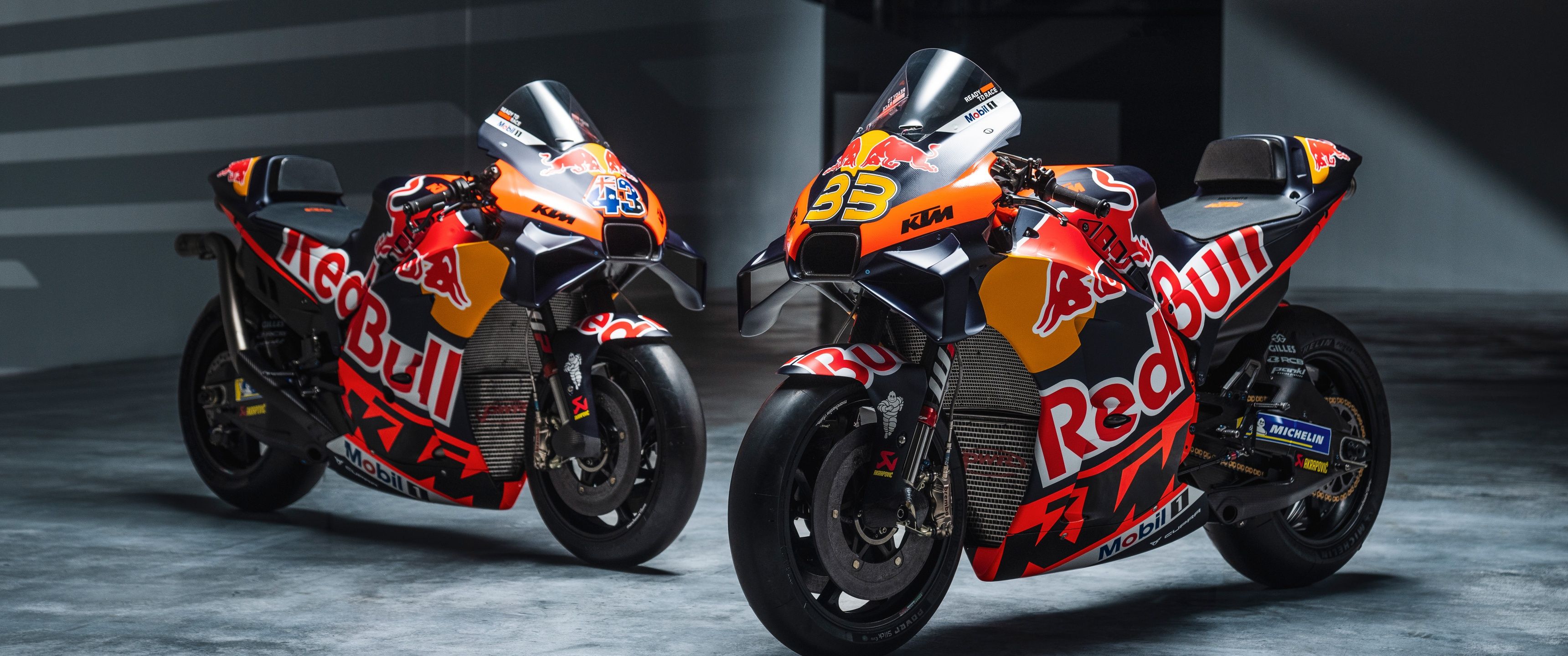 3440x1440 Red Bull KTM Factory Racing Wallpaper 4K, MotoGP 2023