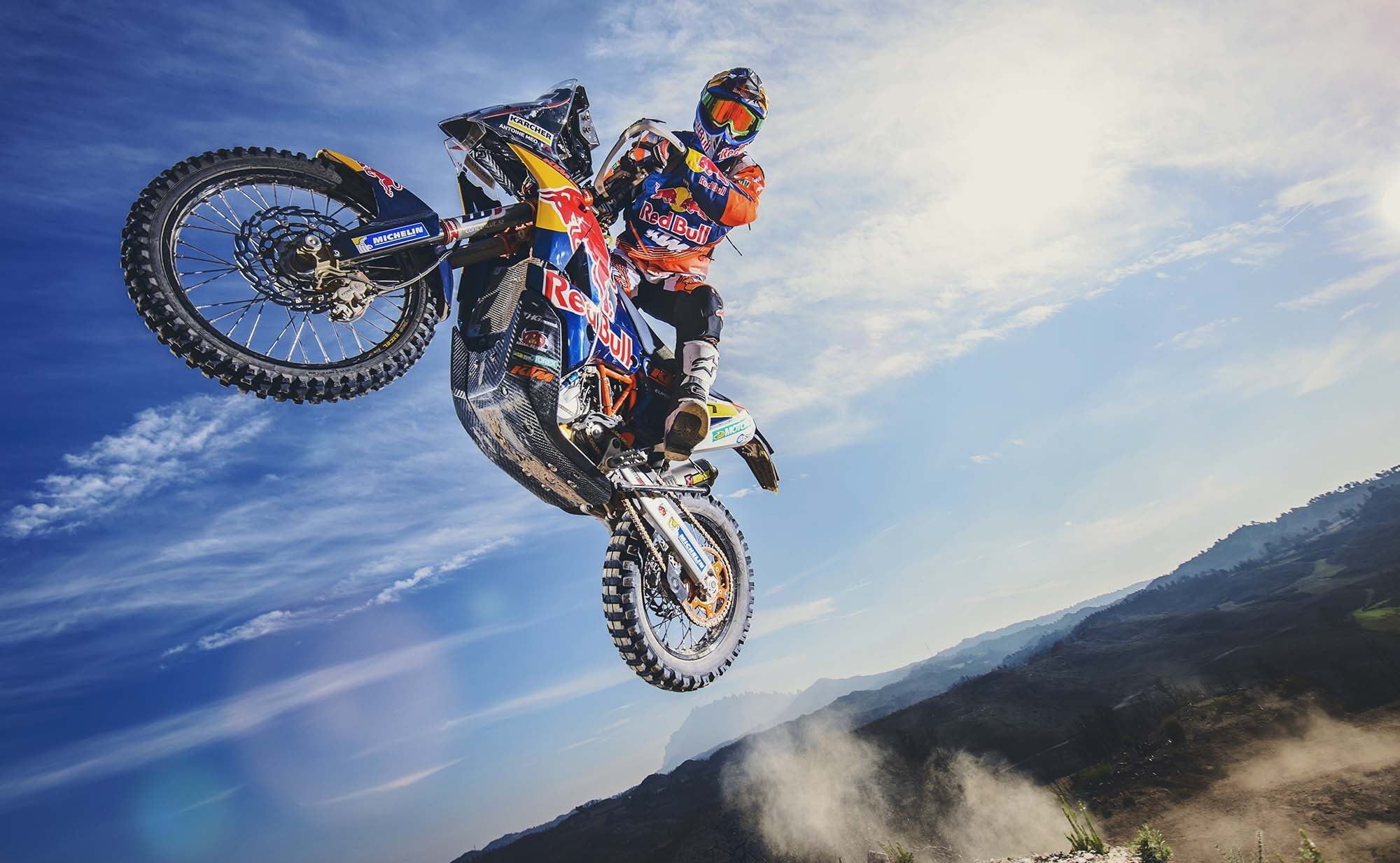 2000x1233 Red Bull Motocross exhibition HD wallpaper
