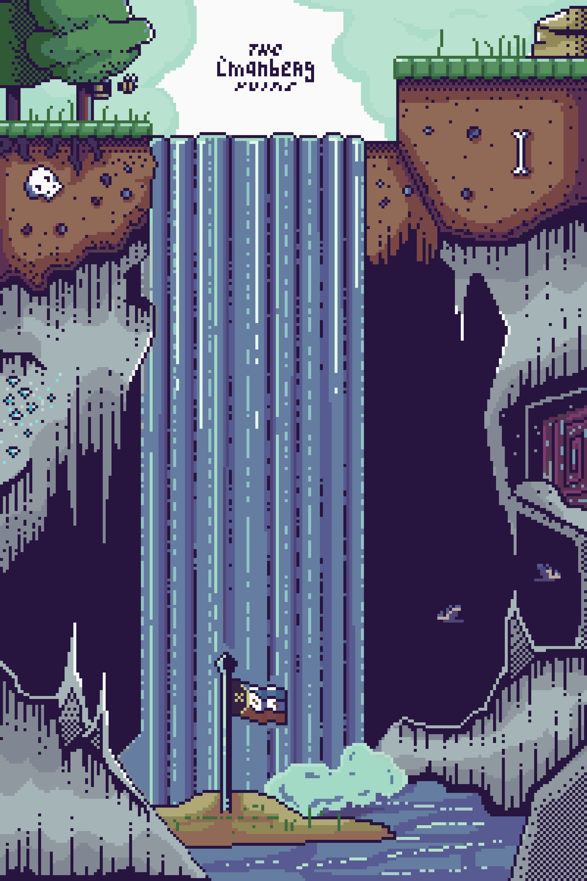 2000x3000 Pixel art of the L'manberg ruins!