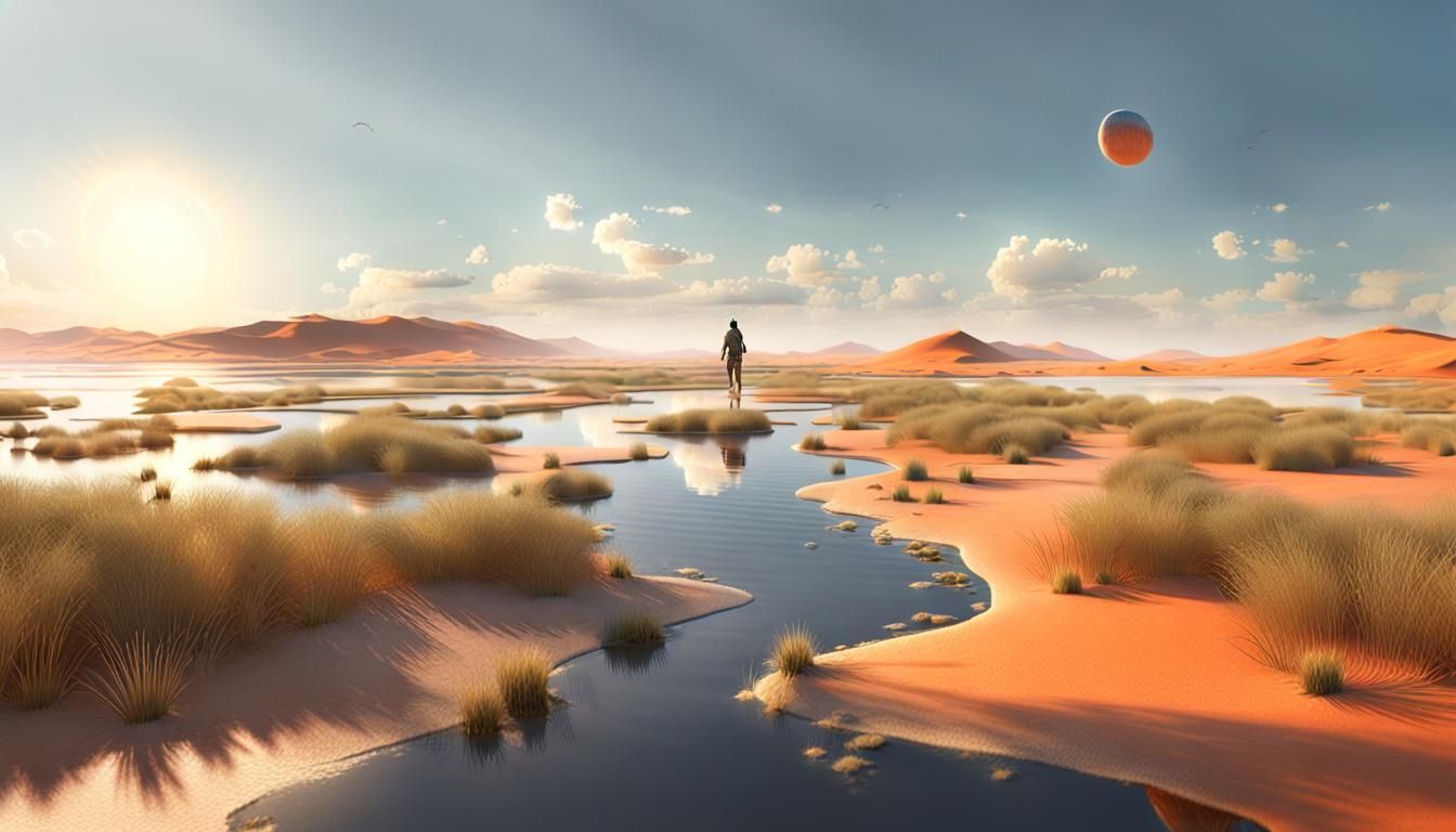 1344x768 Sandy Alluvial Land Concept Art in Unreal Engine 5