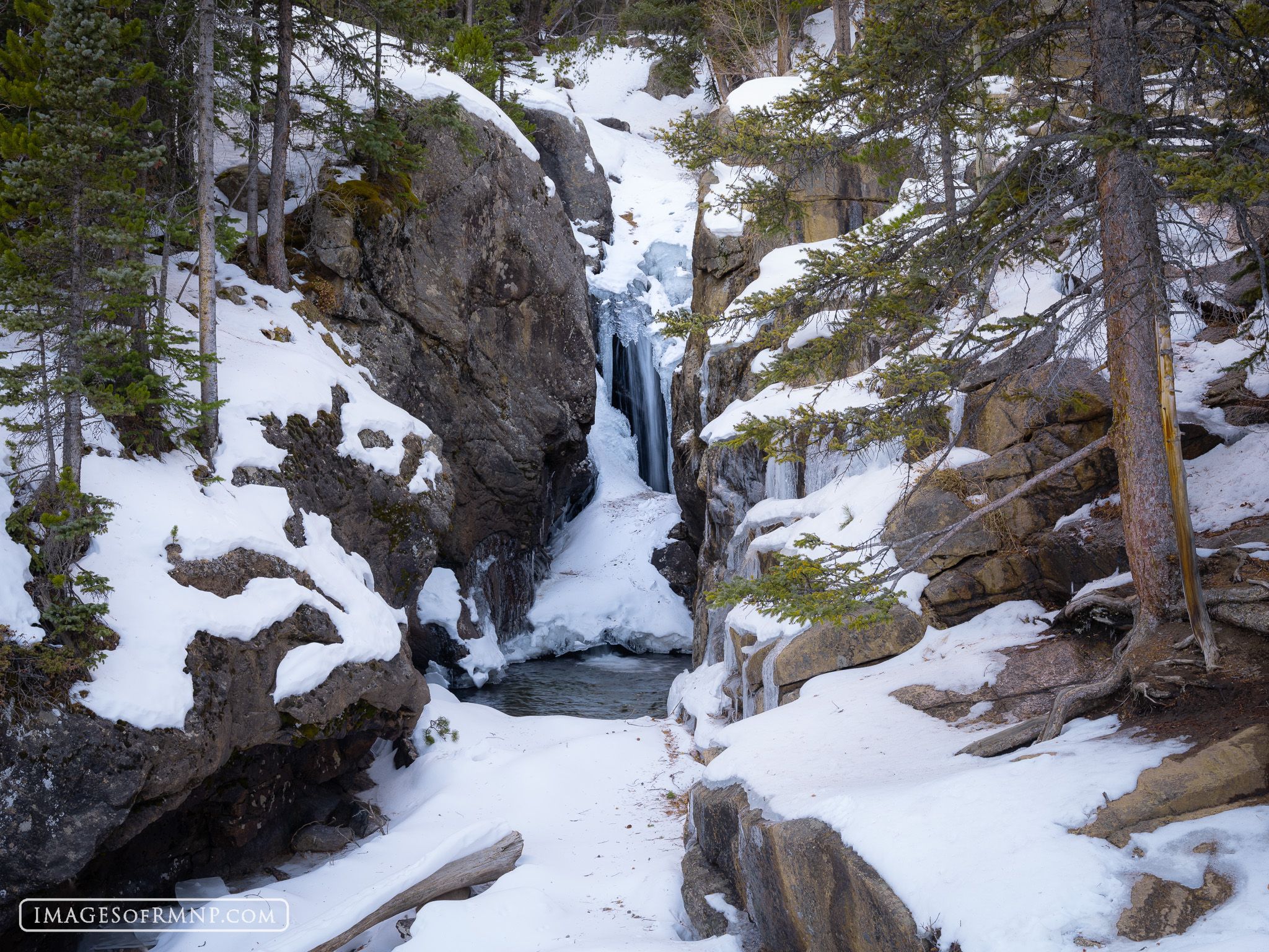 2048x1536 December 2025. Chasm Falls. Rocky Mountain National Park