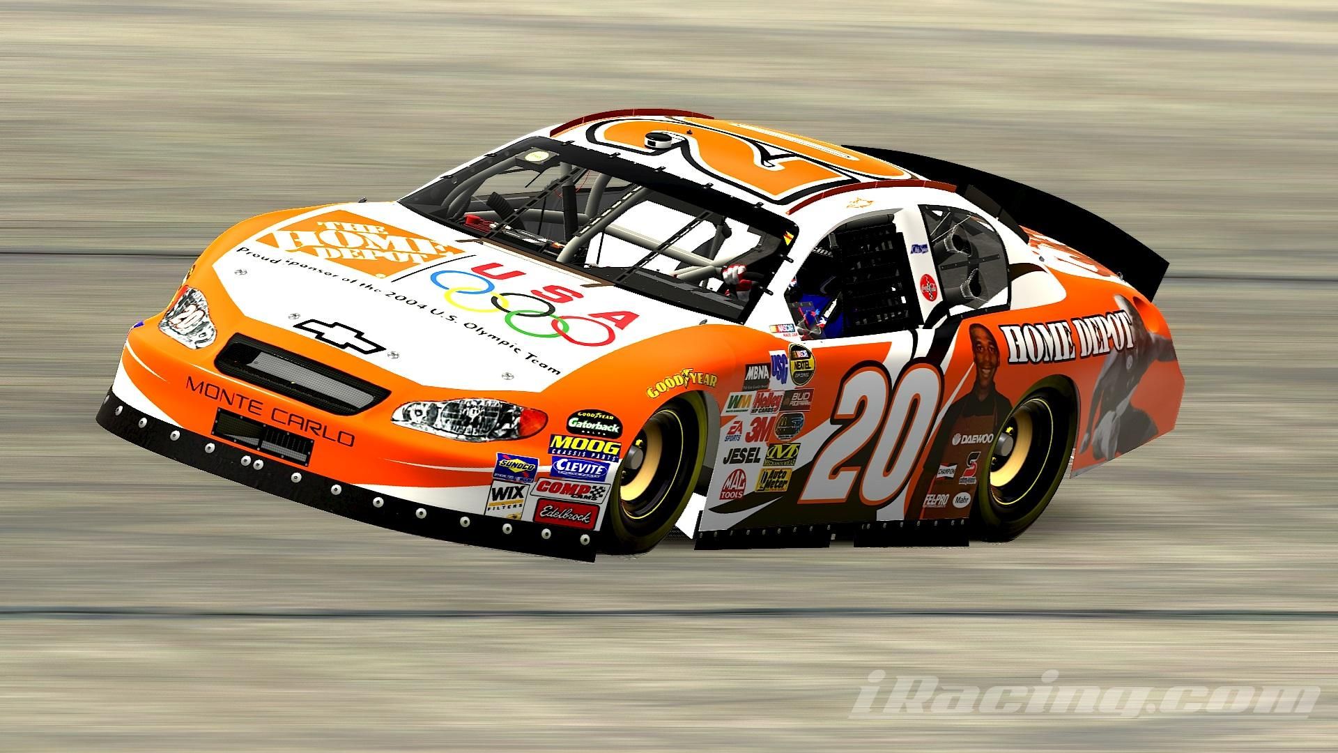 1920x1080 Tony Stewart 2004 Home Depot US Olympics Chevrolet Monte Carlo