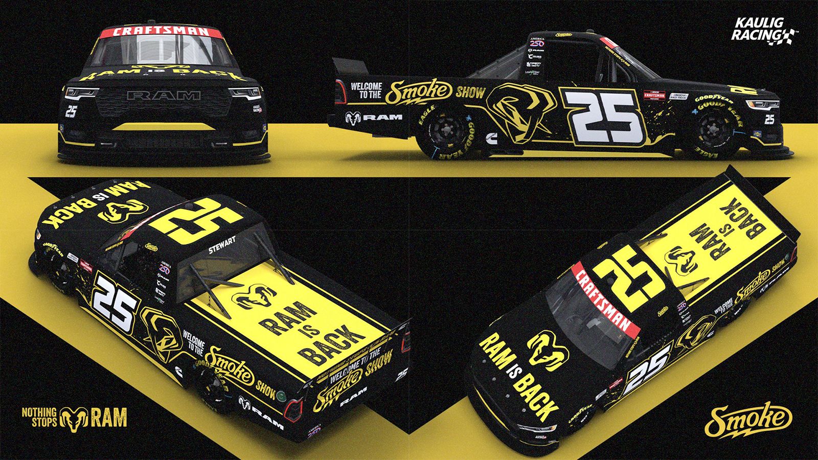 1600x900 Tony Stewart's 2026 Ram is Back Paint Scheme