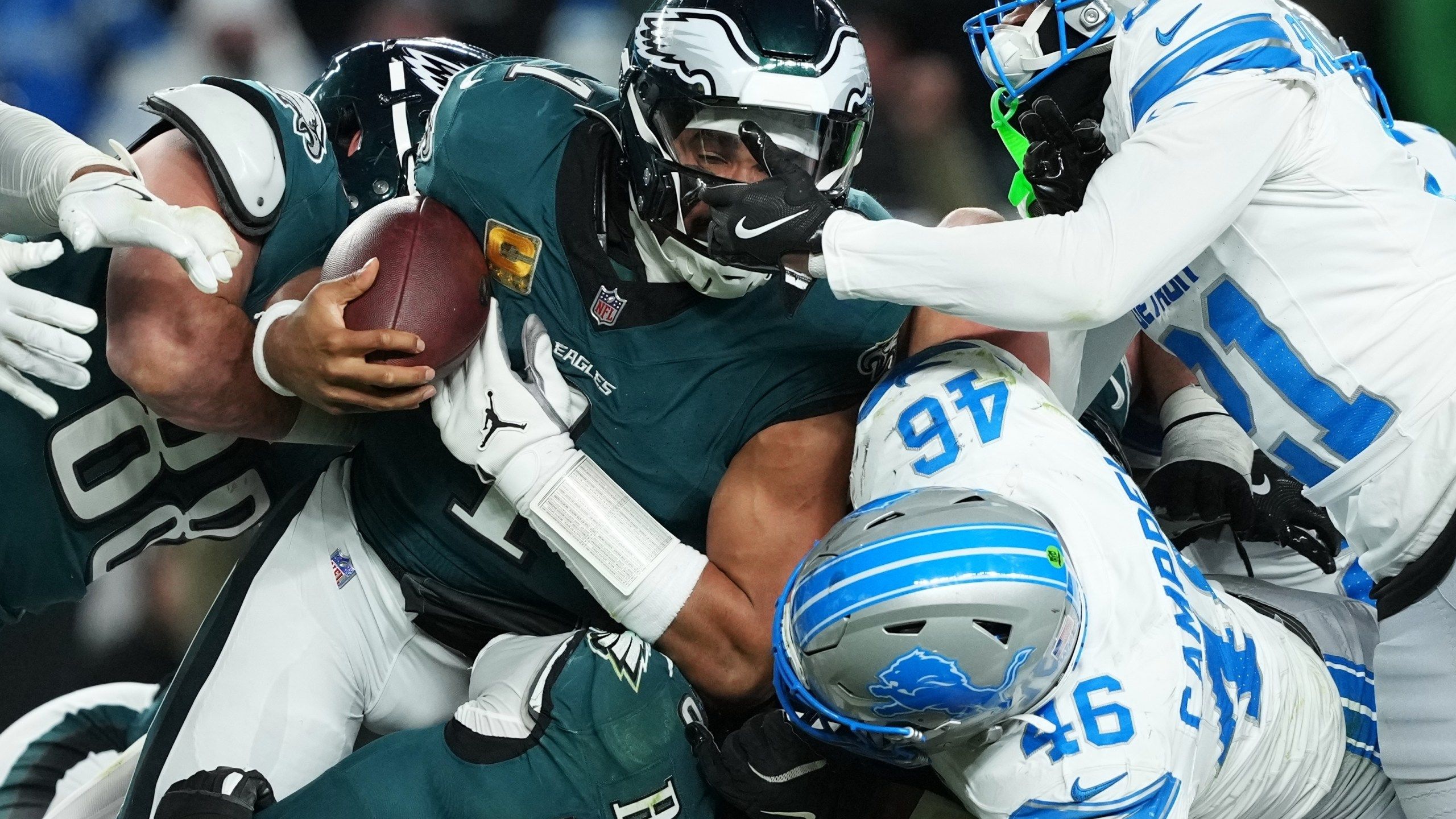 2560x1440 Jalen Hurts' Lone Touchdown Leads Eagles To 16 9 Victory Over Lions In Lackluster Offensive Game