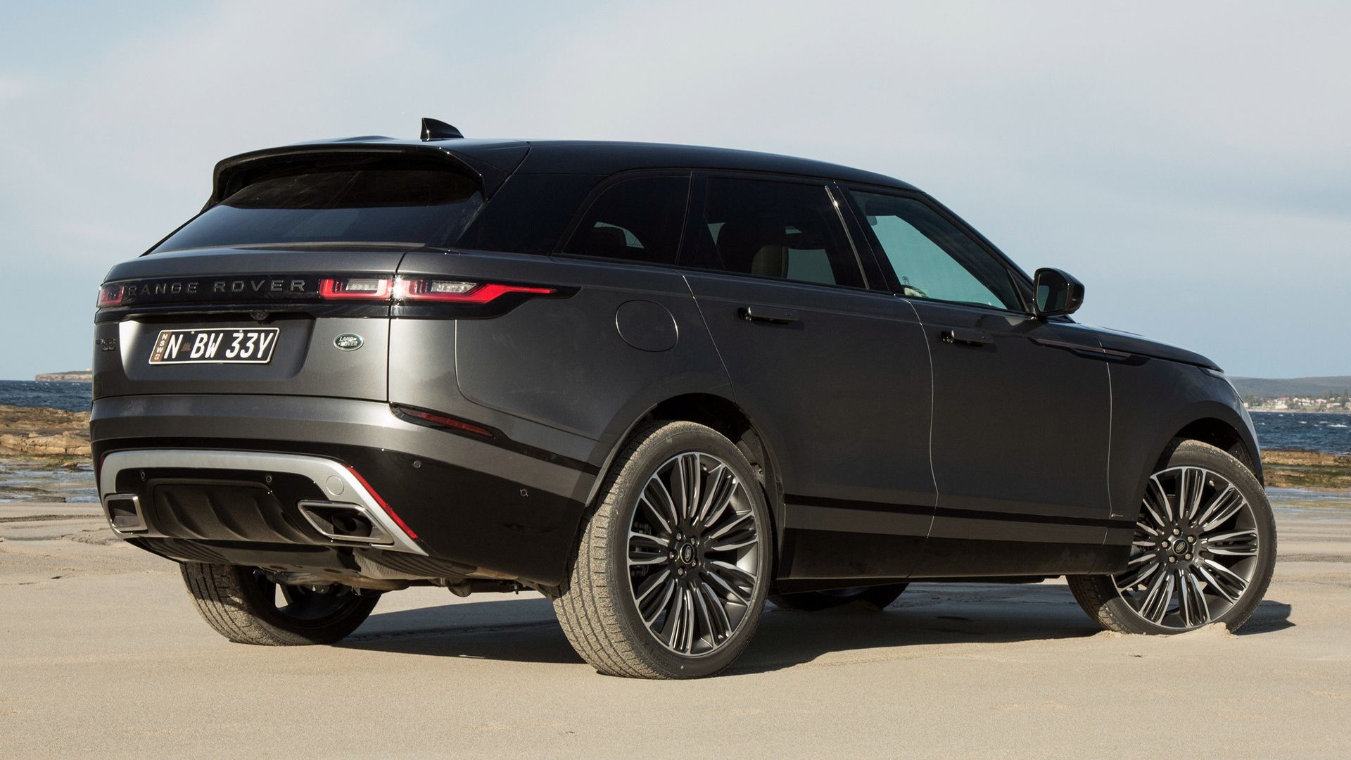 1920x1080 Desktop wallpaper: Range Rover Velar, Land Rover, Vehicles, Black Car, Car, Crossover Car, Suv 4K free download for PC. 425817