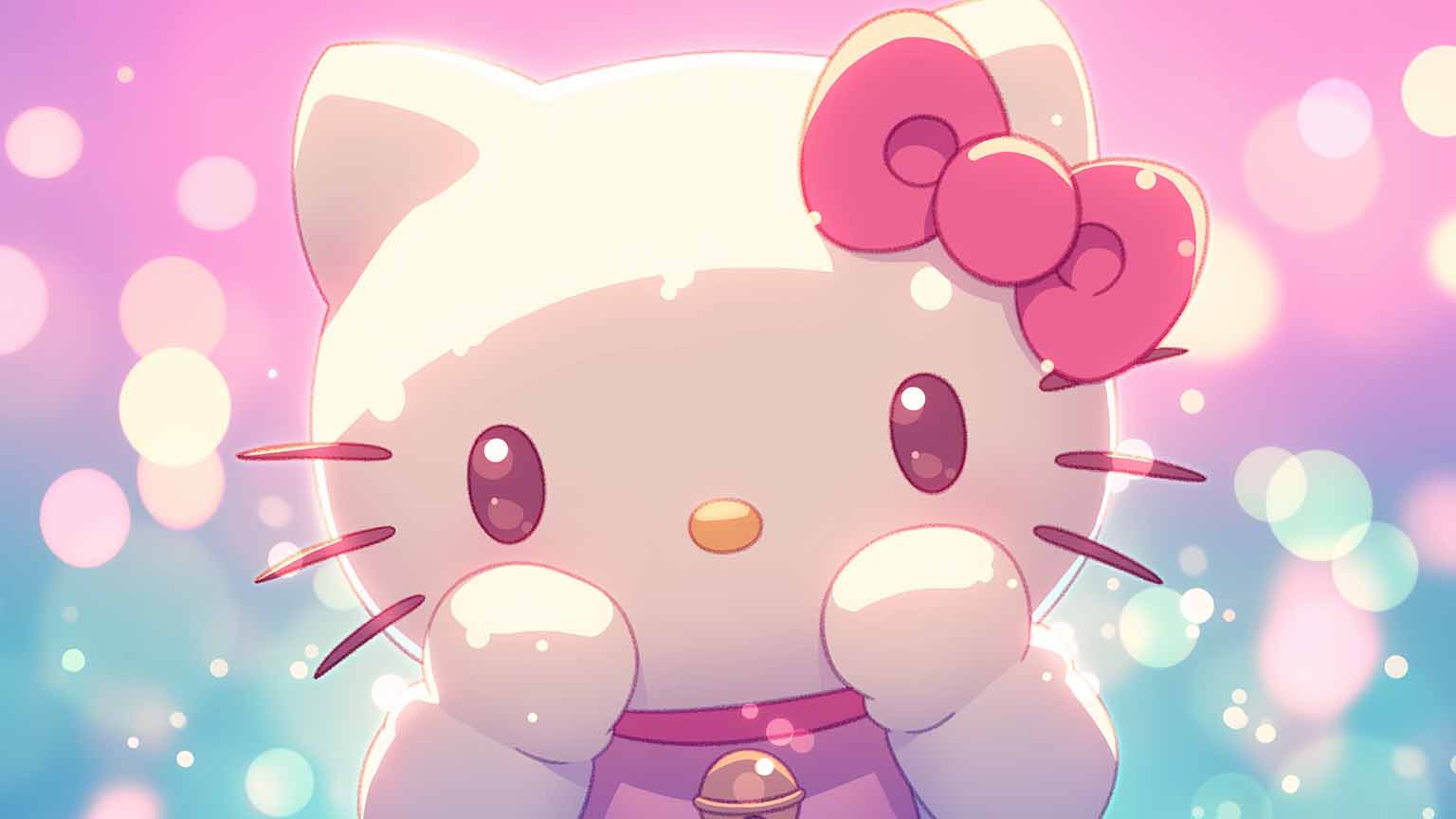 1536x864 Hello Kitty Sparkling Magic Desktop Wallpaper