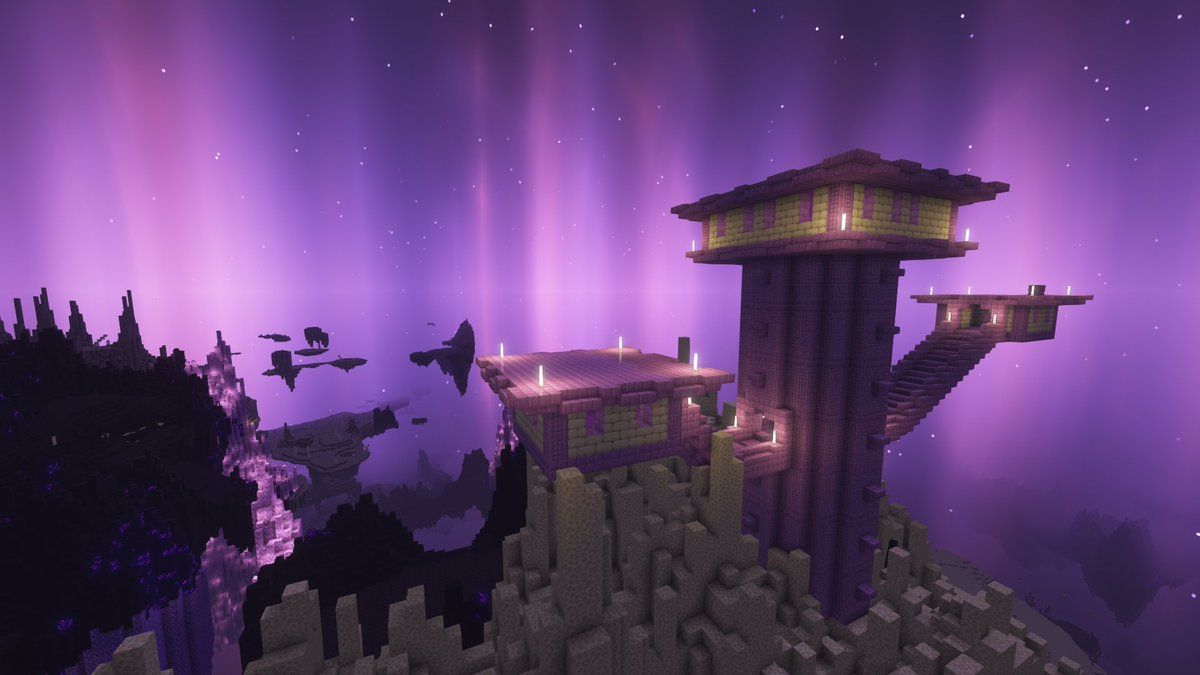1200x675 An Endcity on an End biome from Nullscape Datapack #minecraft #wallpaper #minecraftwallpaper #minecraftlandscapes #end #endupdate #city