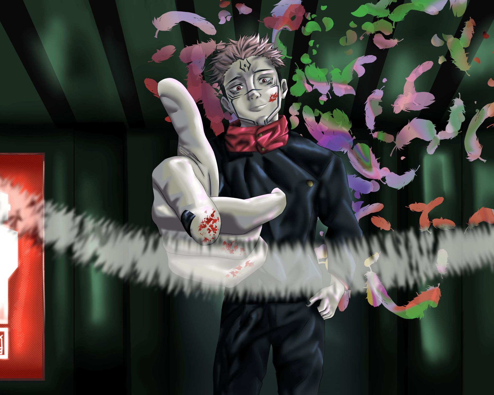 1920x1536 jujutsu kaisen Sukuna shibuya