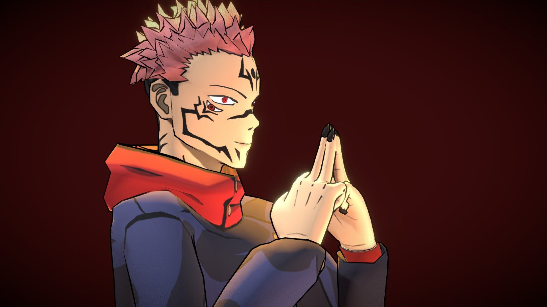1920x1080 Sukuna Shibuya Free 3D model by polyknight [dc1bba2]