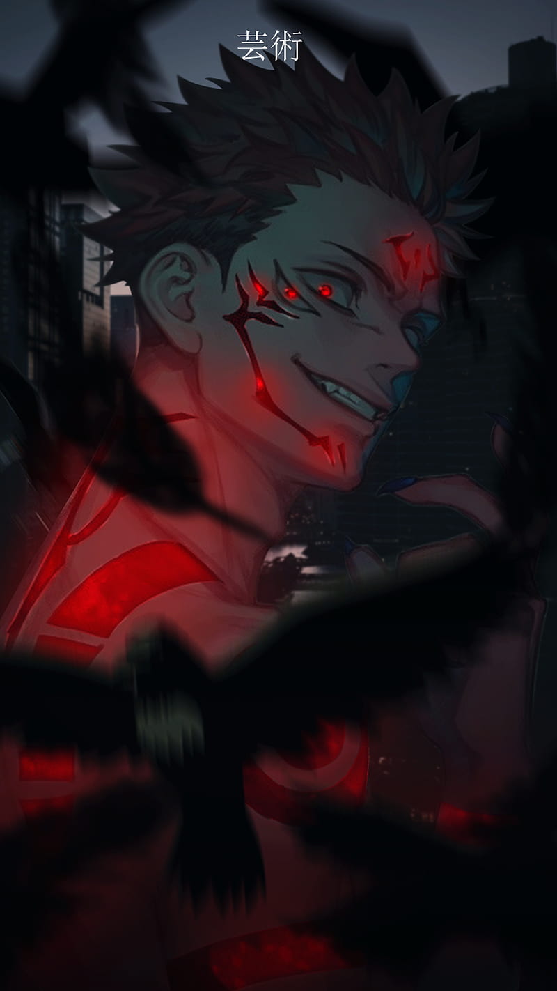 800x1422 Sukuna, anime, city, jujutsu, jujutsu kaisen, kaisen, HD phone wallpaper