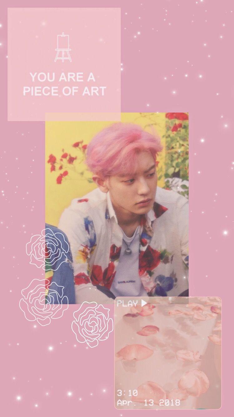 750x1334 chanyeol wallpaper, pink aesthetic;. Gambar, Wallpaper ponsel