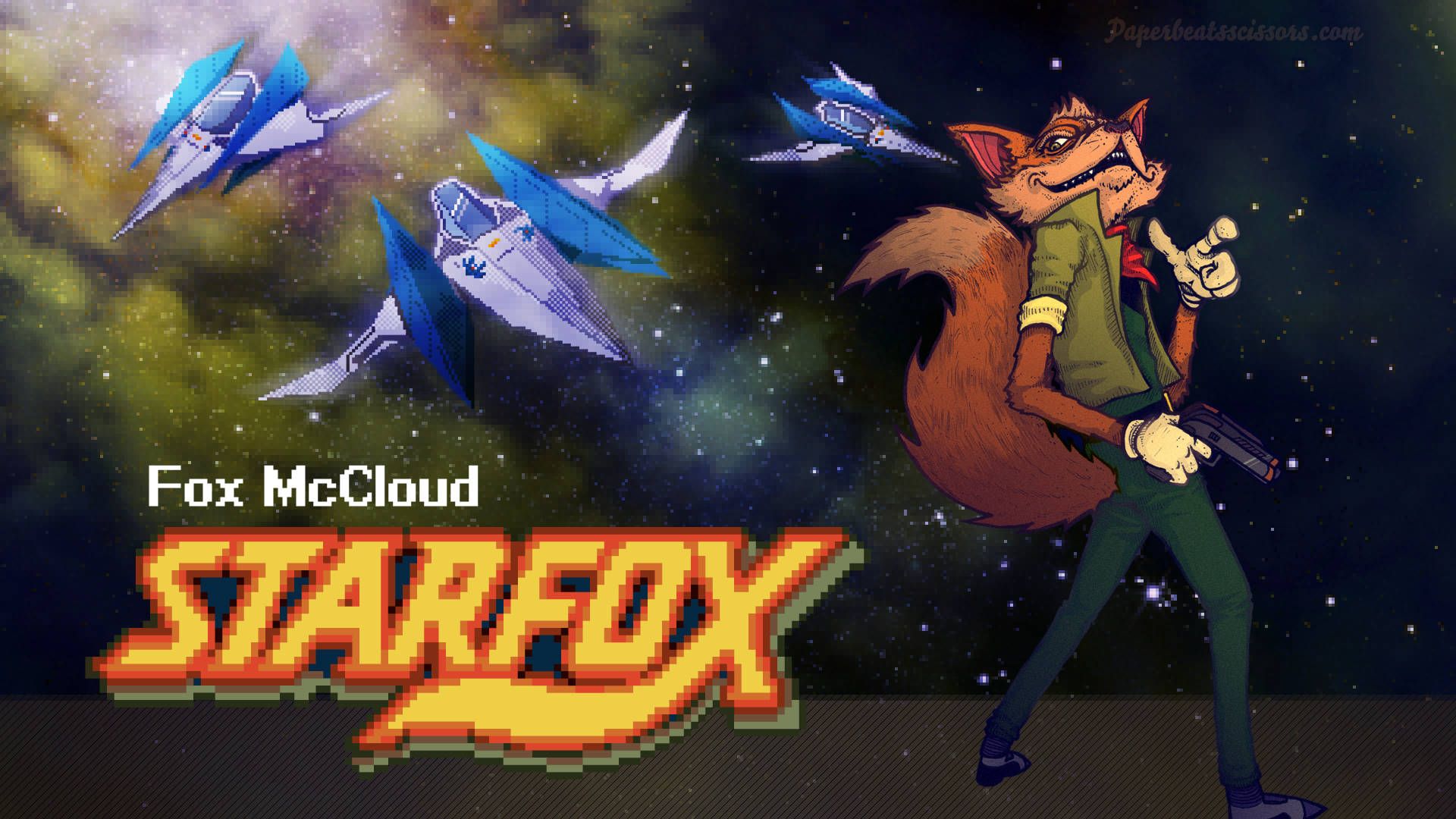 1920x1080 Download Star Fox Fox Mccloud Retro Art Wallpaper