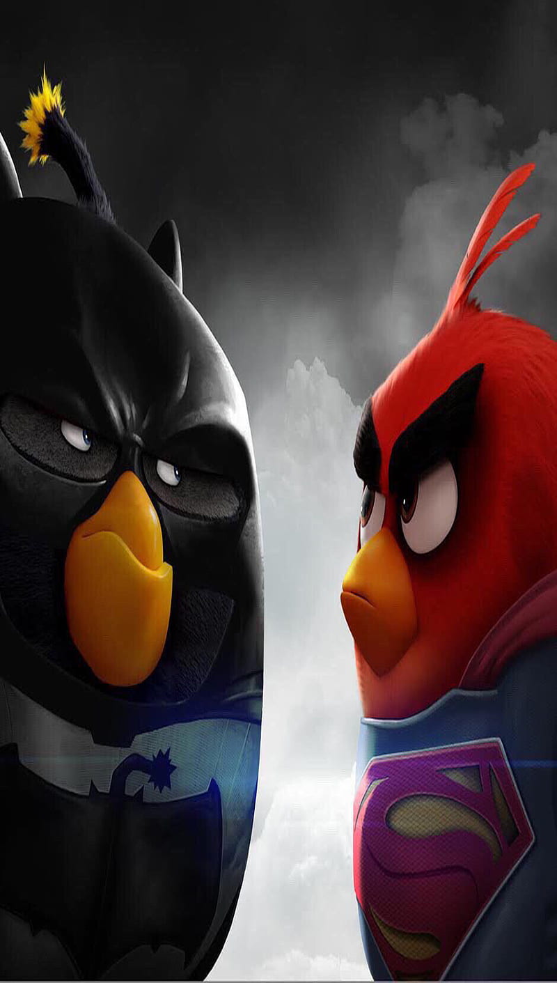 800x1411 Angry Bird, cartoon, heroes, super, HD phone wallpaper