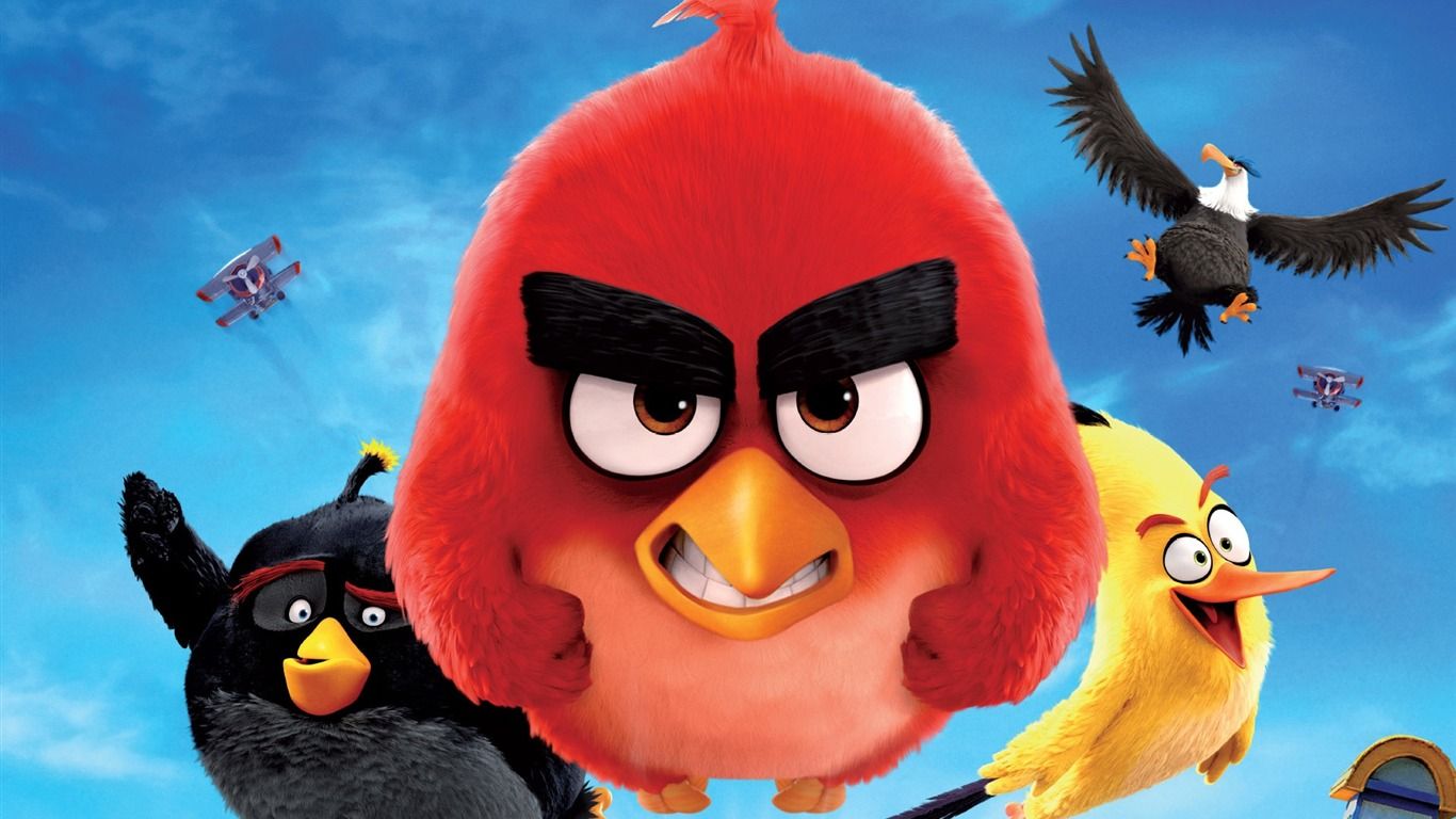1366x768 Angry Birds 2016 Movies Posters HD Wallpaper