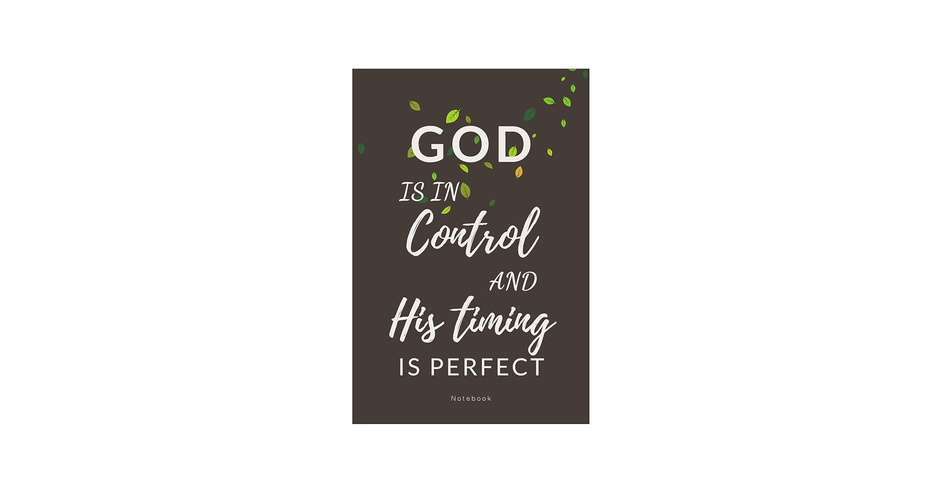 1910x1000 GOD is in Control Notebook: Each page has a Scripture verse at the top, 120 Pages, 6 x 9 inches, Classic Cover: NP, Wendy: Books