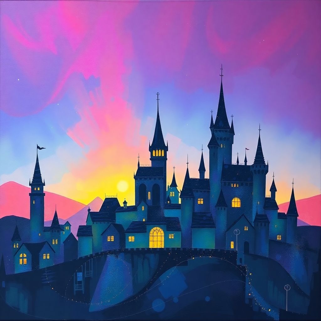1024x1024 bold acrylic painting bioluminescent iridescent