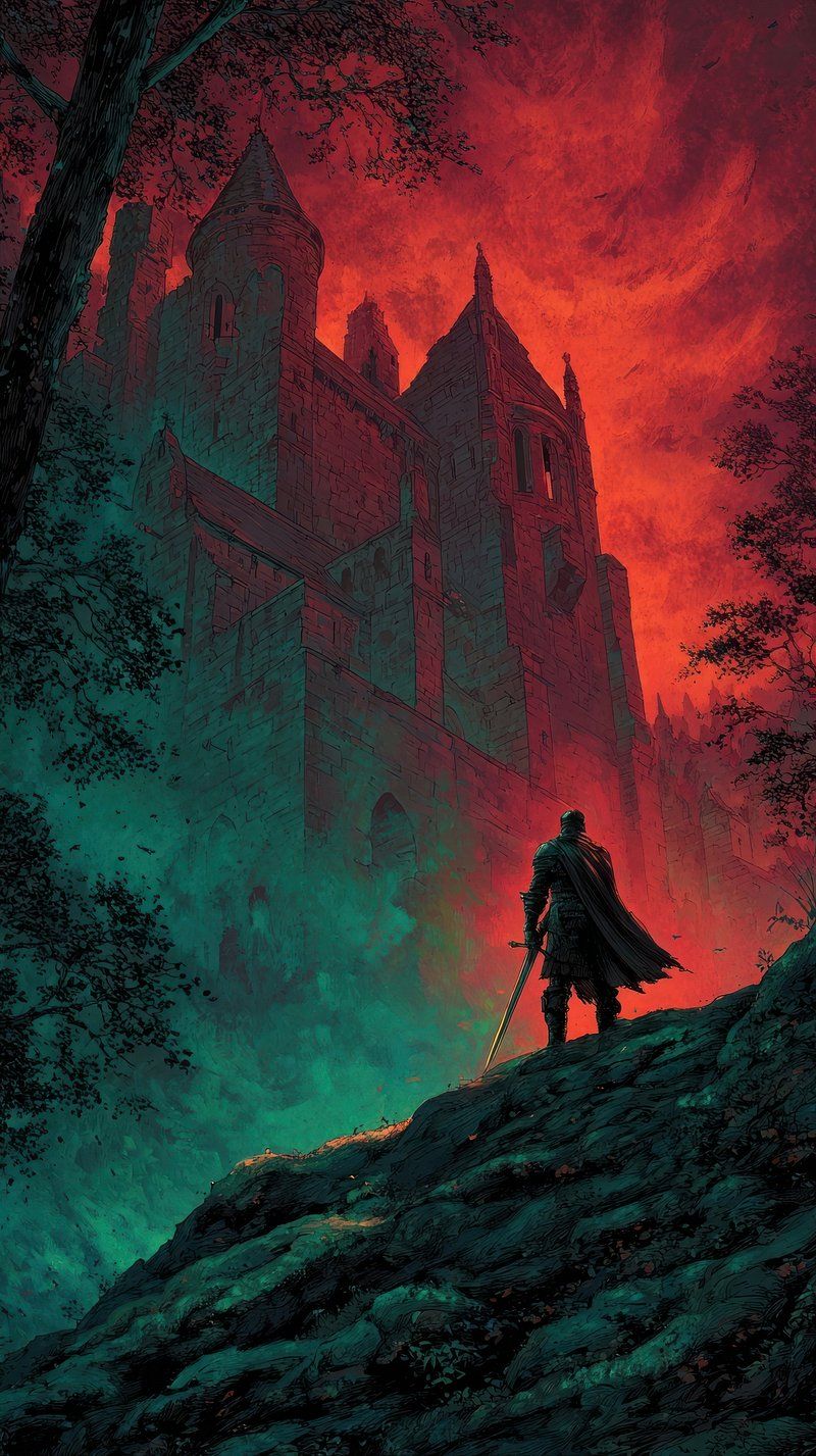 800x1427 Medieval Knight Painting Image Wallpaper