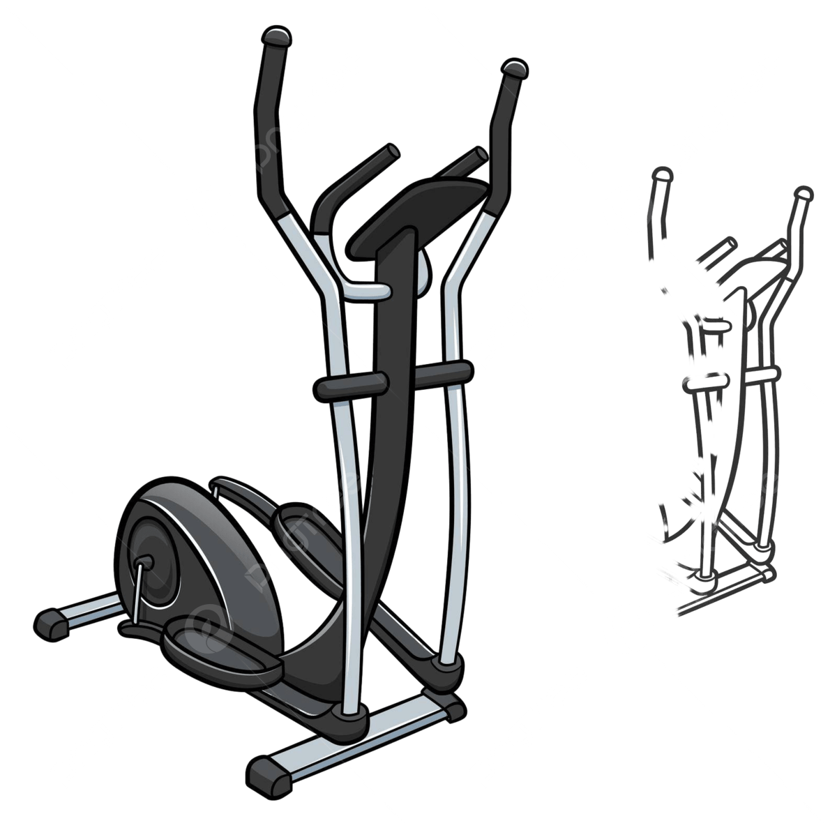 1200x1200 Vector Elliptical Machine Illustration Cartoon Cartoon Training Cardiotraining Vector, Cartoon Clipart, Training Clipart, Machine Clipart Illustration Background And Wallpaper For Free Download