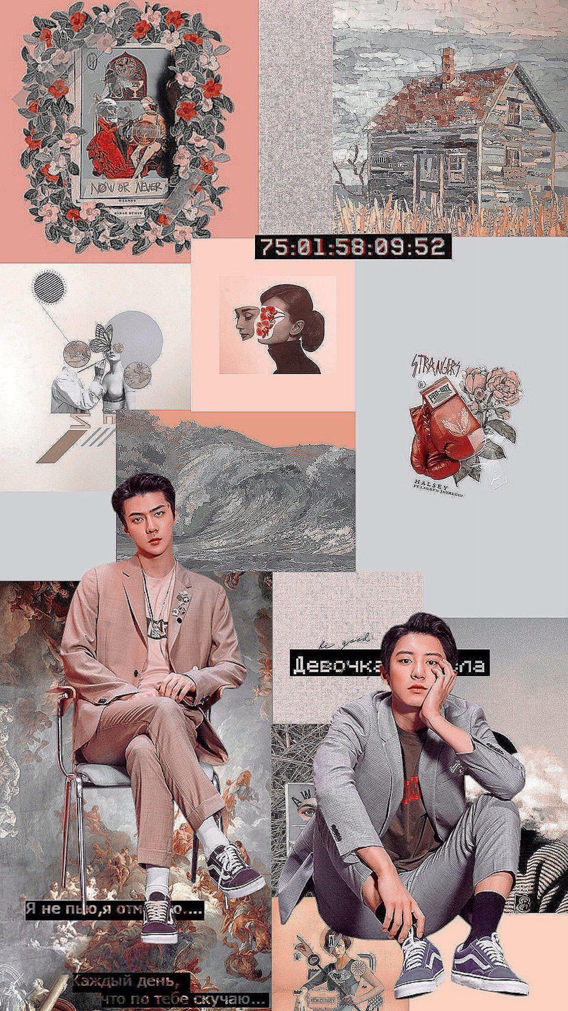 1152x2048 sehun #chanyeol #weyoung wallpaper #aesthetic #kpop #exo