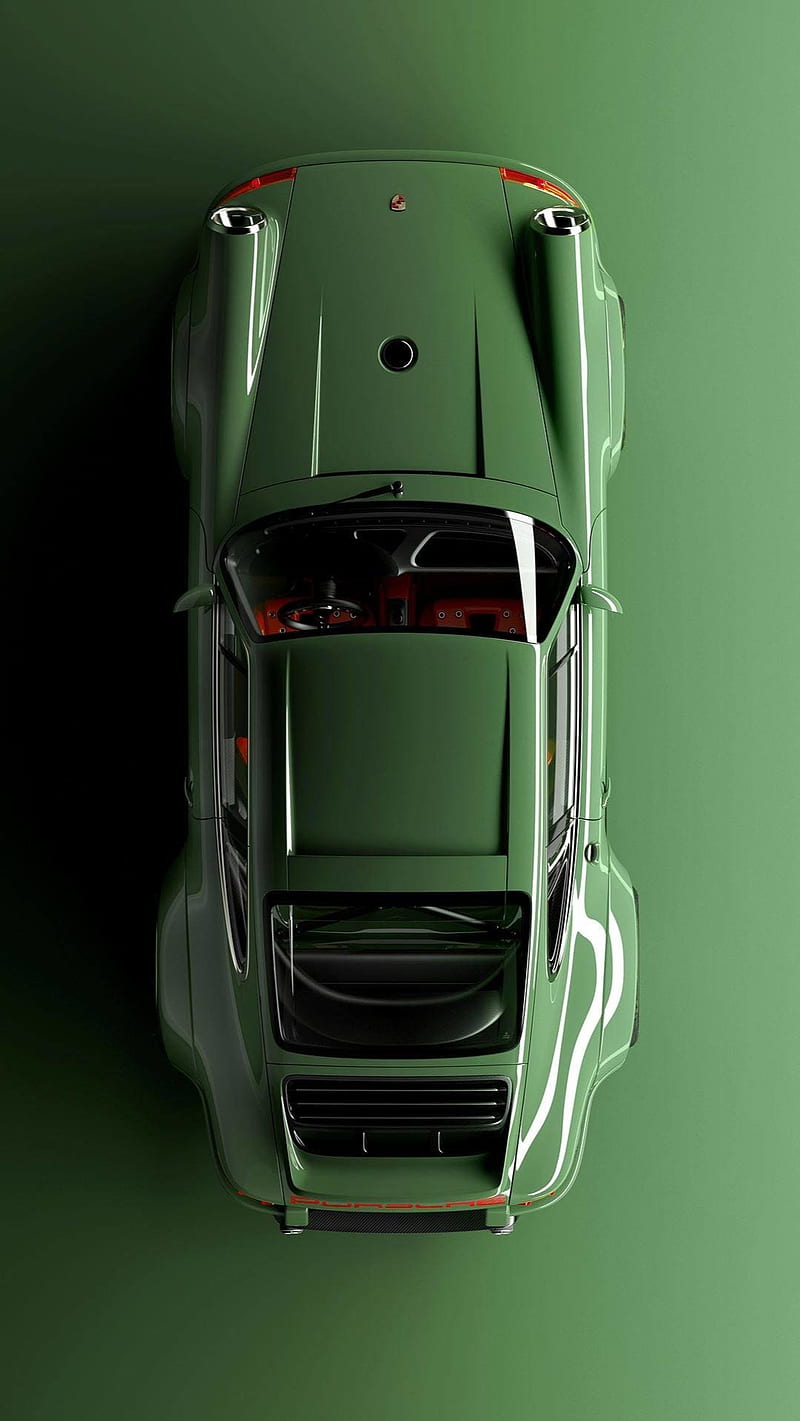 800x1421 Green Singer Porsche, classic, sportscar, HD phone wallpaper