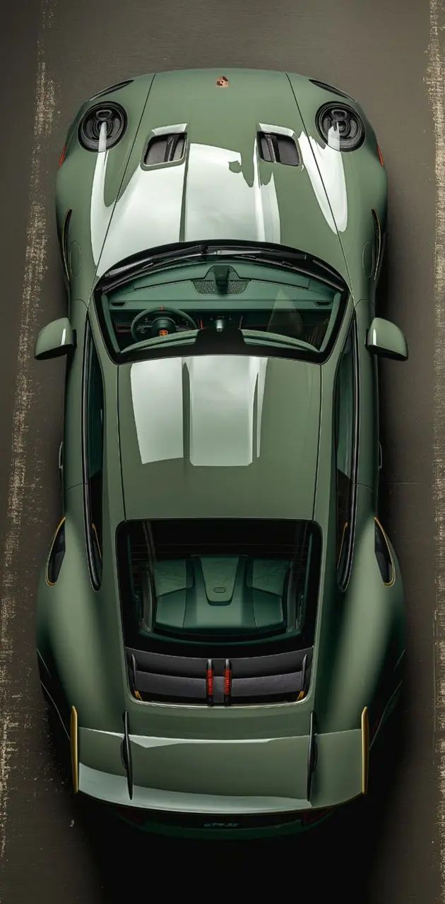 630x1280 Green Porsche wallpaper