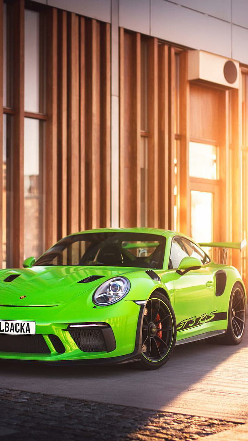 800x1422 New GT3RS, porsche, gt green, car, supercar, sports, america, HD phone wallpaper
