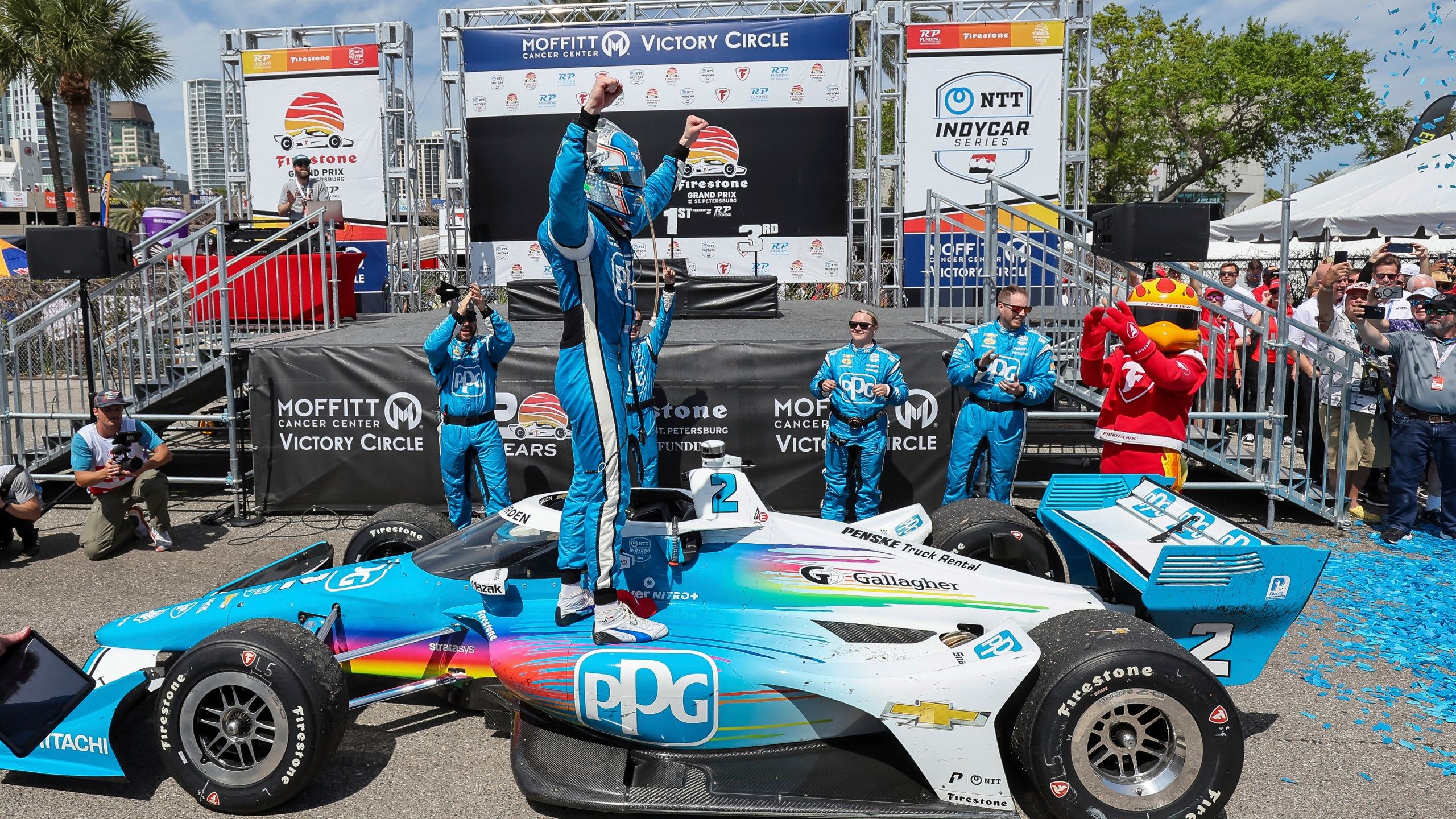 2560x1440 Newgarden and Team Penske dominate IndyCar season opener amid criticism of series leadership