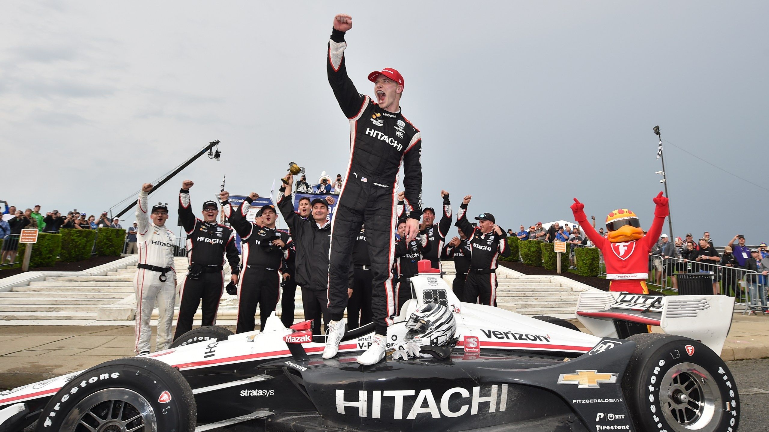 2560x1440 Newgarden wins first race of IndyCar's Dual in Detroit