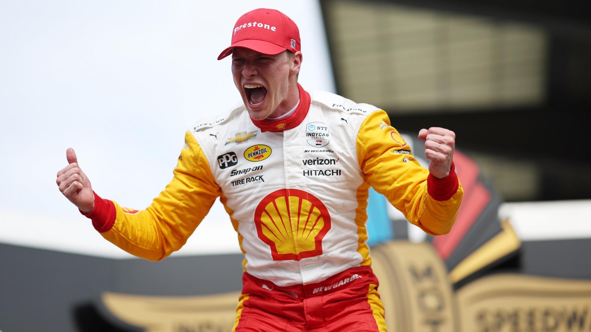 1920x1080 Josef Newgarden celebrates first Indy 500 win with leap into stands: 'I've always wanted to go into the crowd'