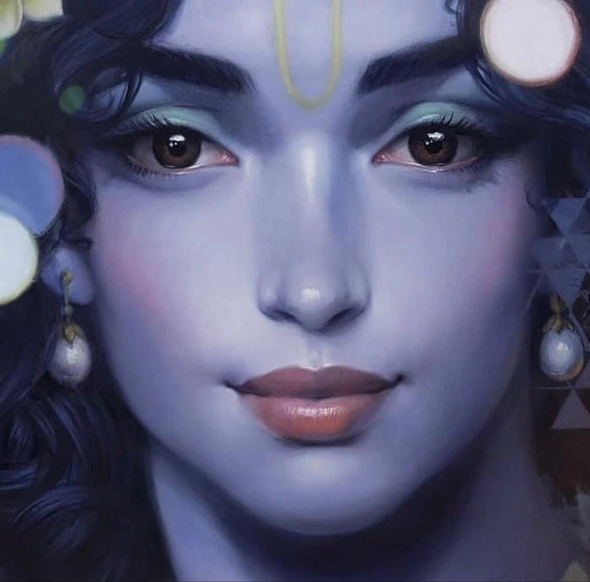 1200x1184 Lord Krishna Eyes Wallpaper