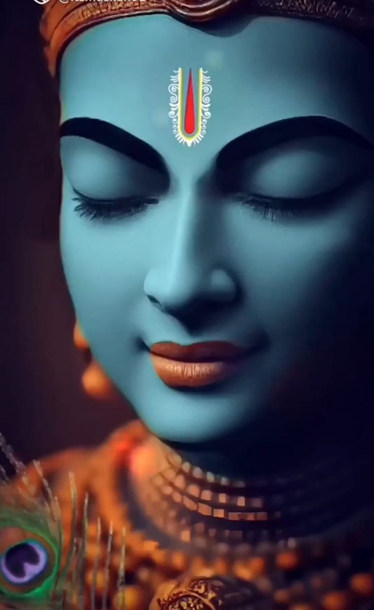 736x1201 Lord Krishna Eyes Wallpaper