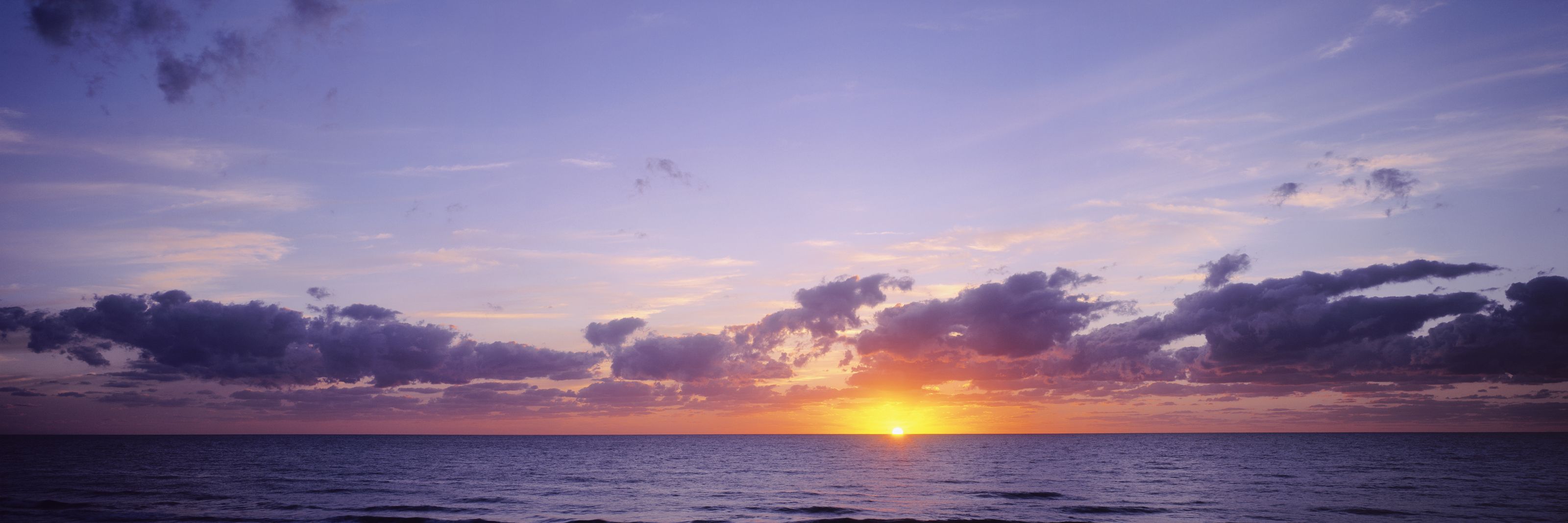 3200x1067 Sunset Over Gulf Of Mexico Wall Mural