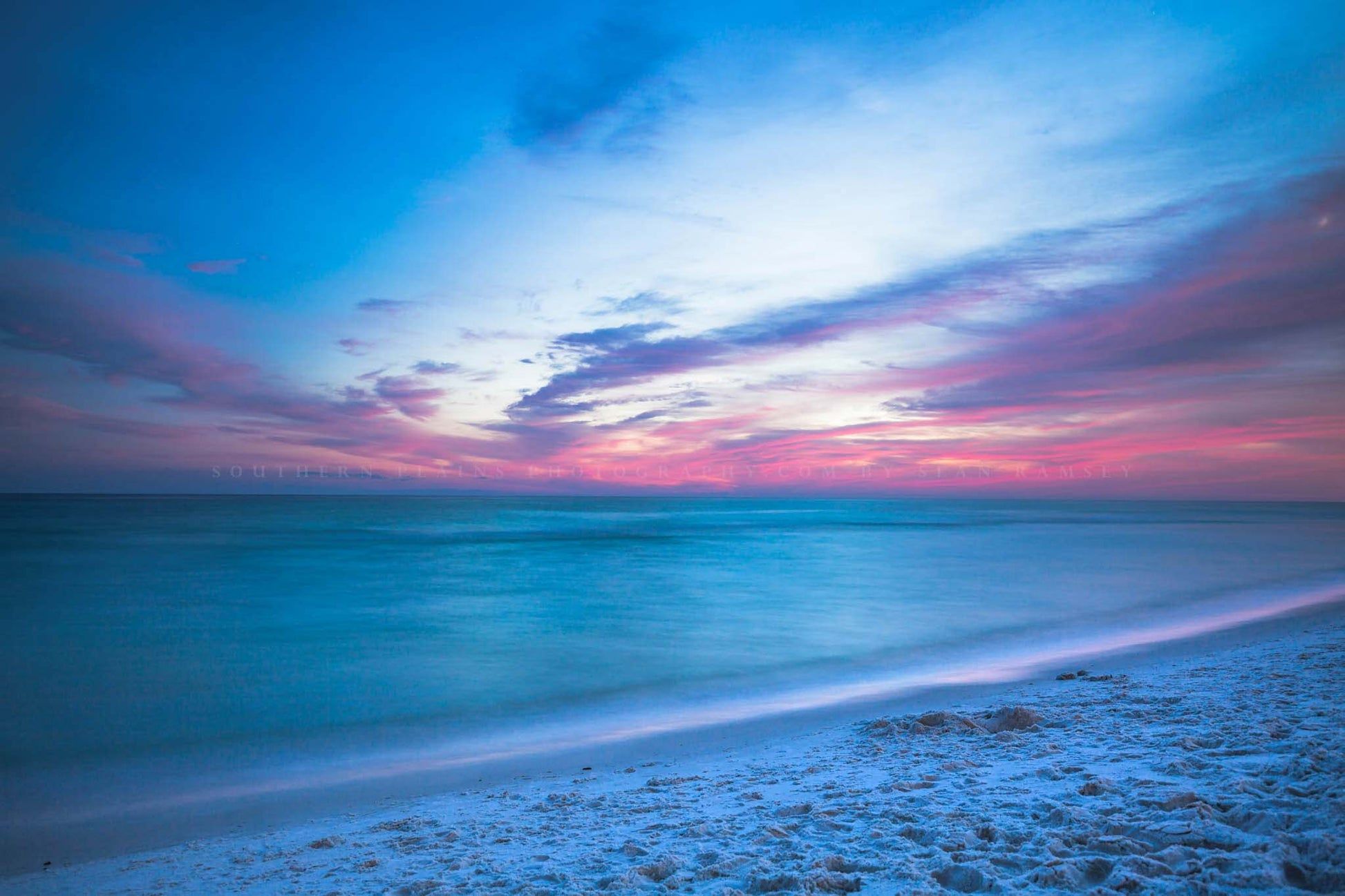 1946x1298 Gulf Coast Photography Print (Unframed) Serene Sunset Over Emerald Wat
