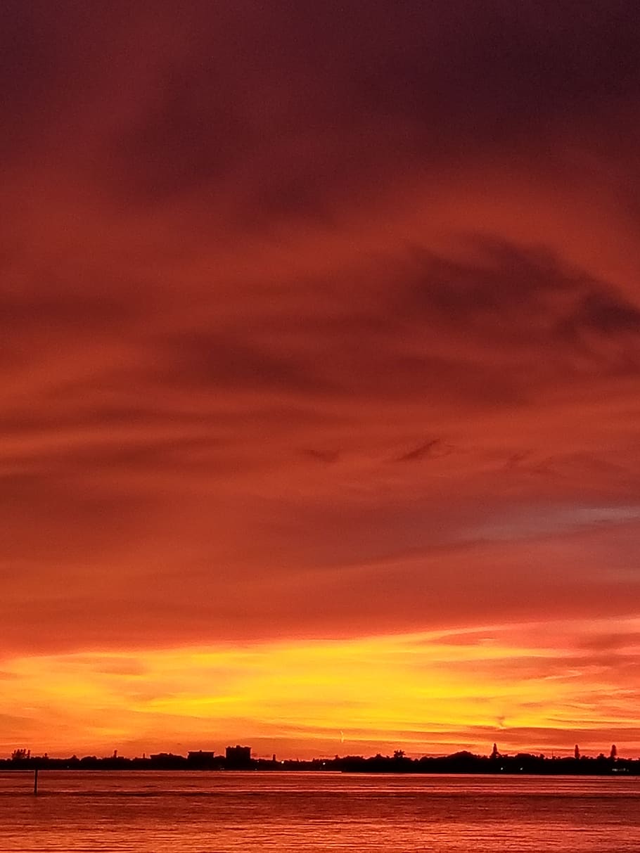 910x1213 HD wallpaper: sunset, sarasota bay, gulf of mexico, sky, beauty in nature