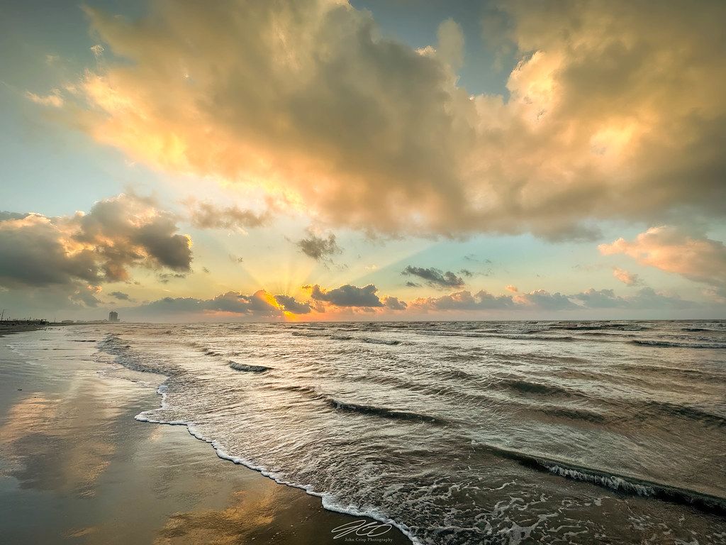 1024x768 The Gulf of Mexico from Galveston Texas. Galveston is an is